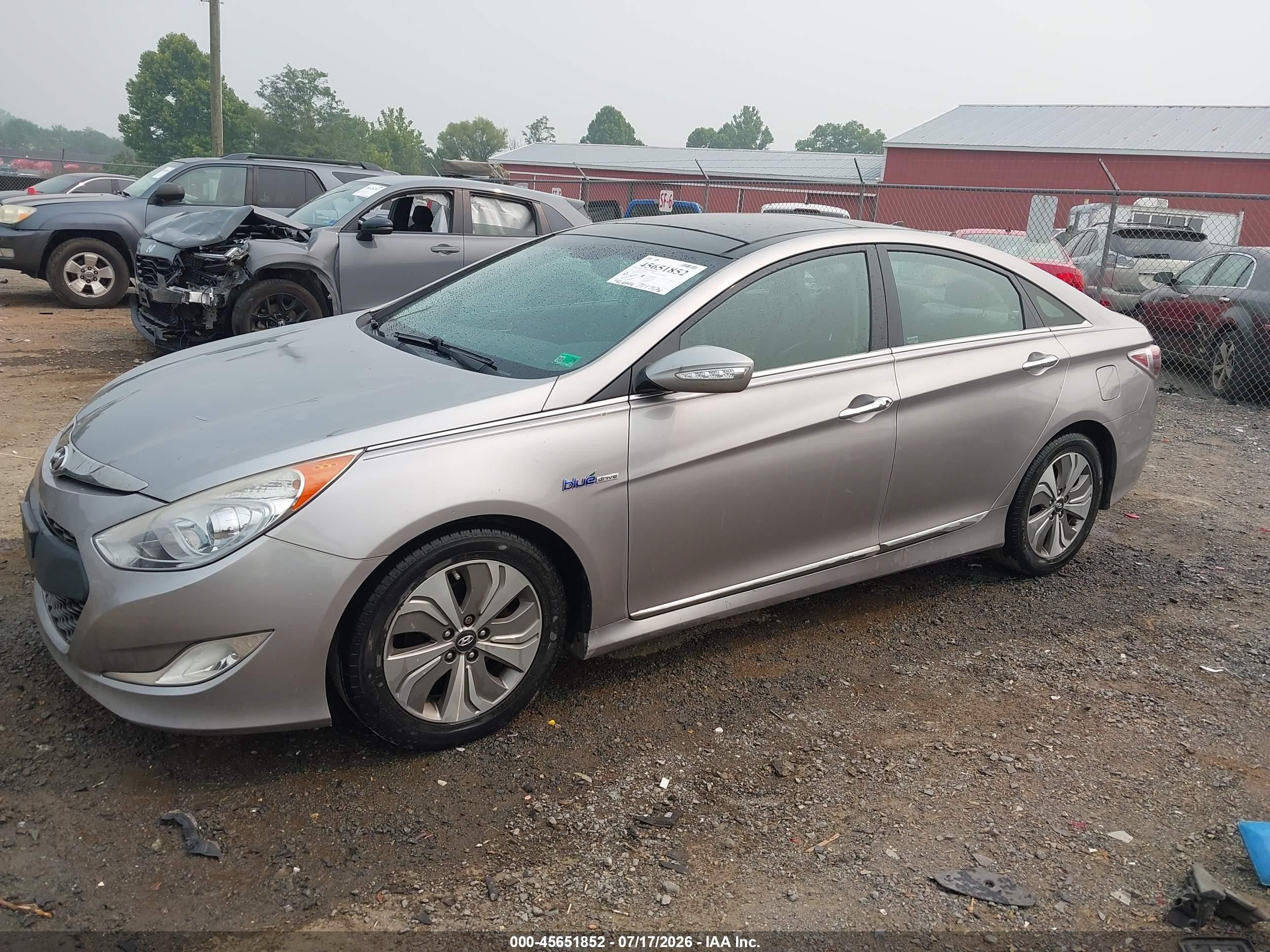 2013 Hyundai Sonata Hybrid Limited Silver vin: KMHEC4A42DA079334