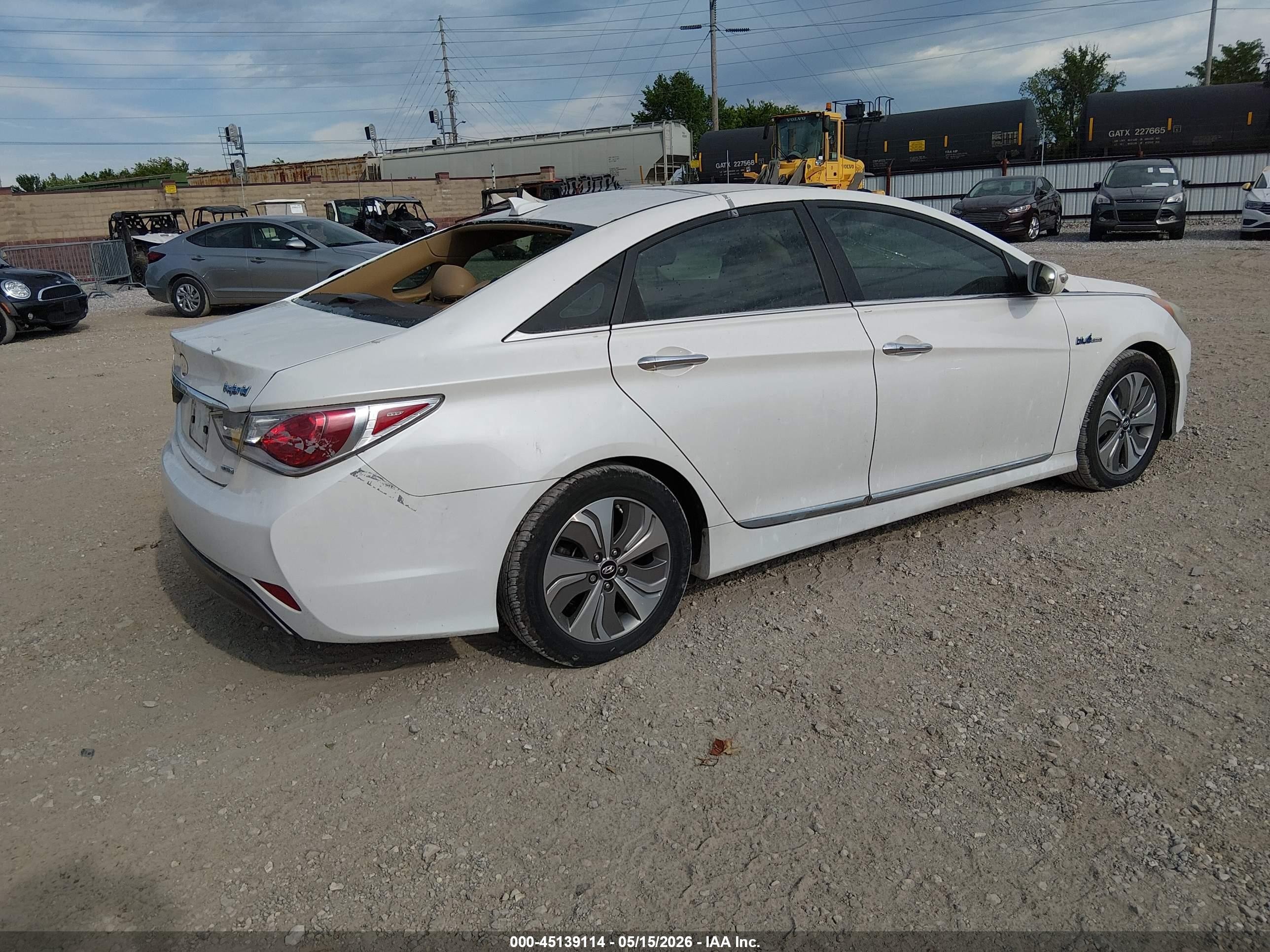 2013 Hyundai Sonata Hybrid Limited Белый vin: KMHEC4A42DA080371