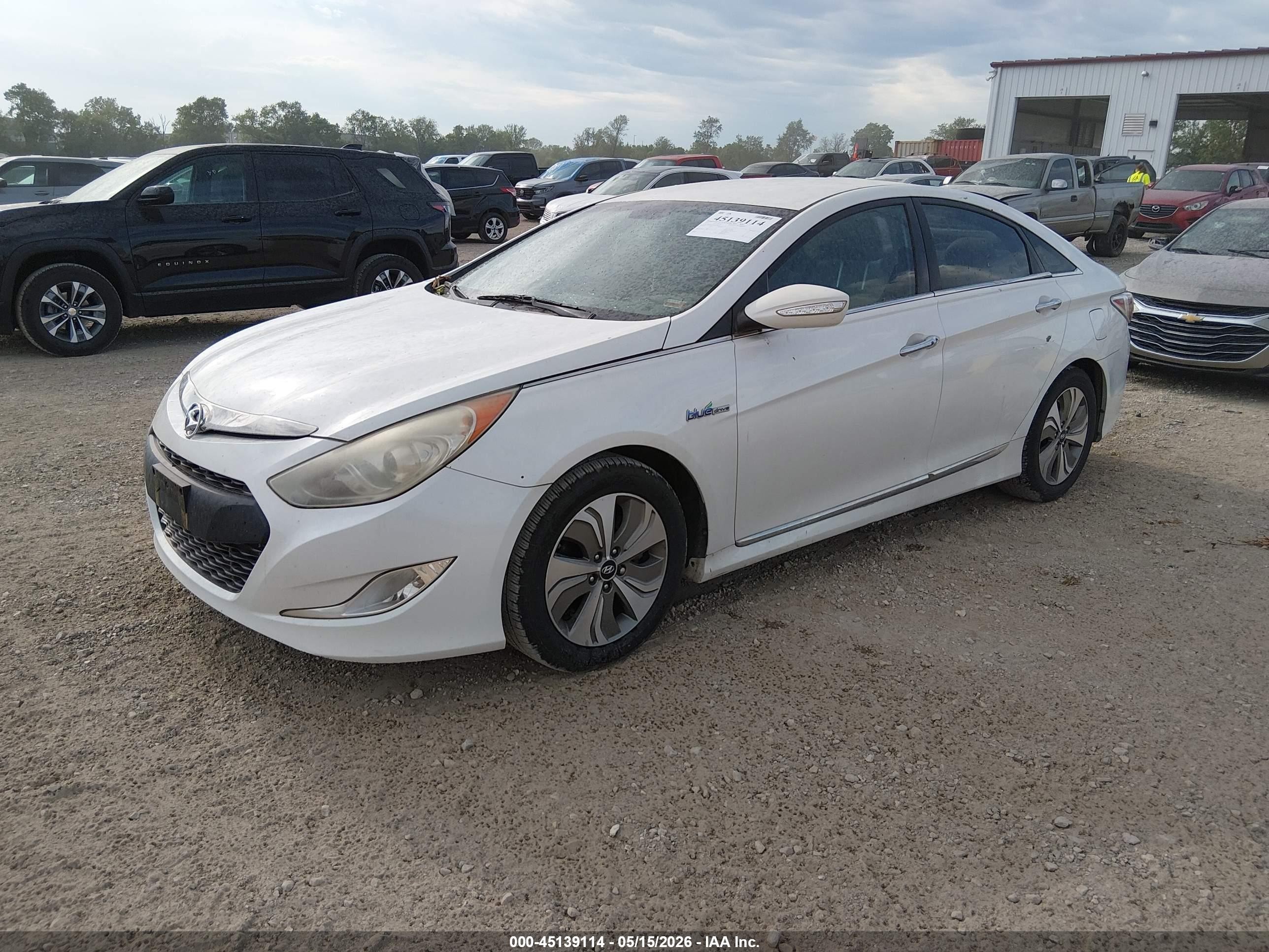 2013 Hyundai Sonata Hybrid Limited Белый vin: KMHEC4A42DA080371