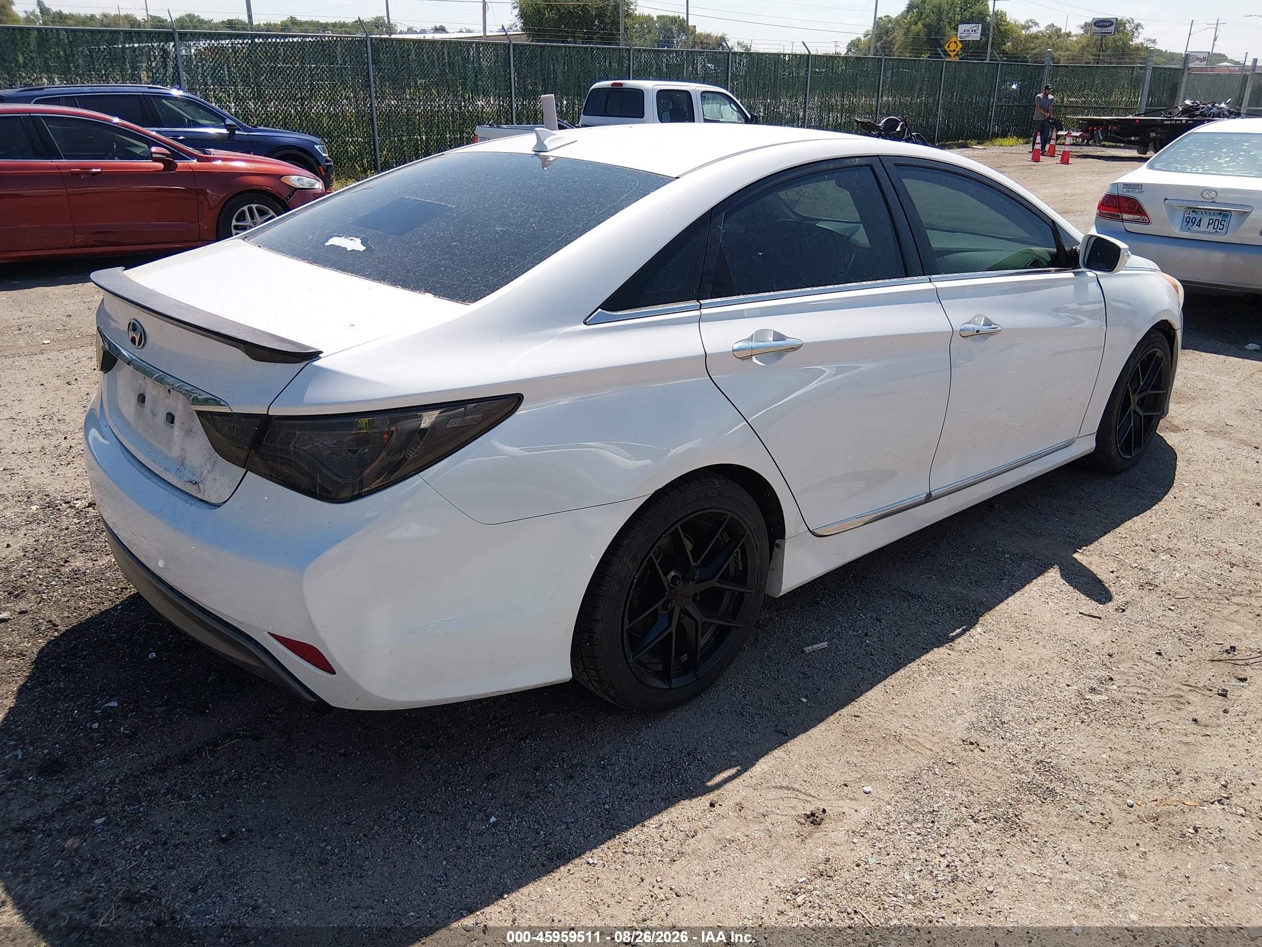 2013 Hyundai Sonata Hybrid Limited White vin: KMHEC4A42DA080886