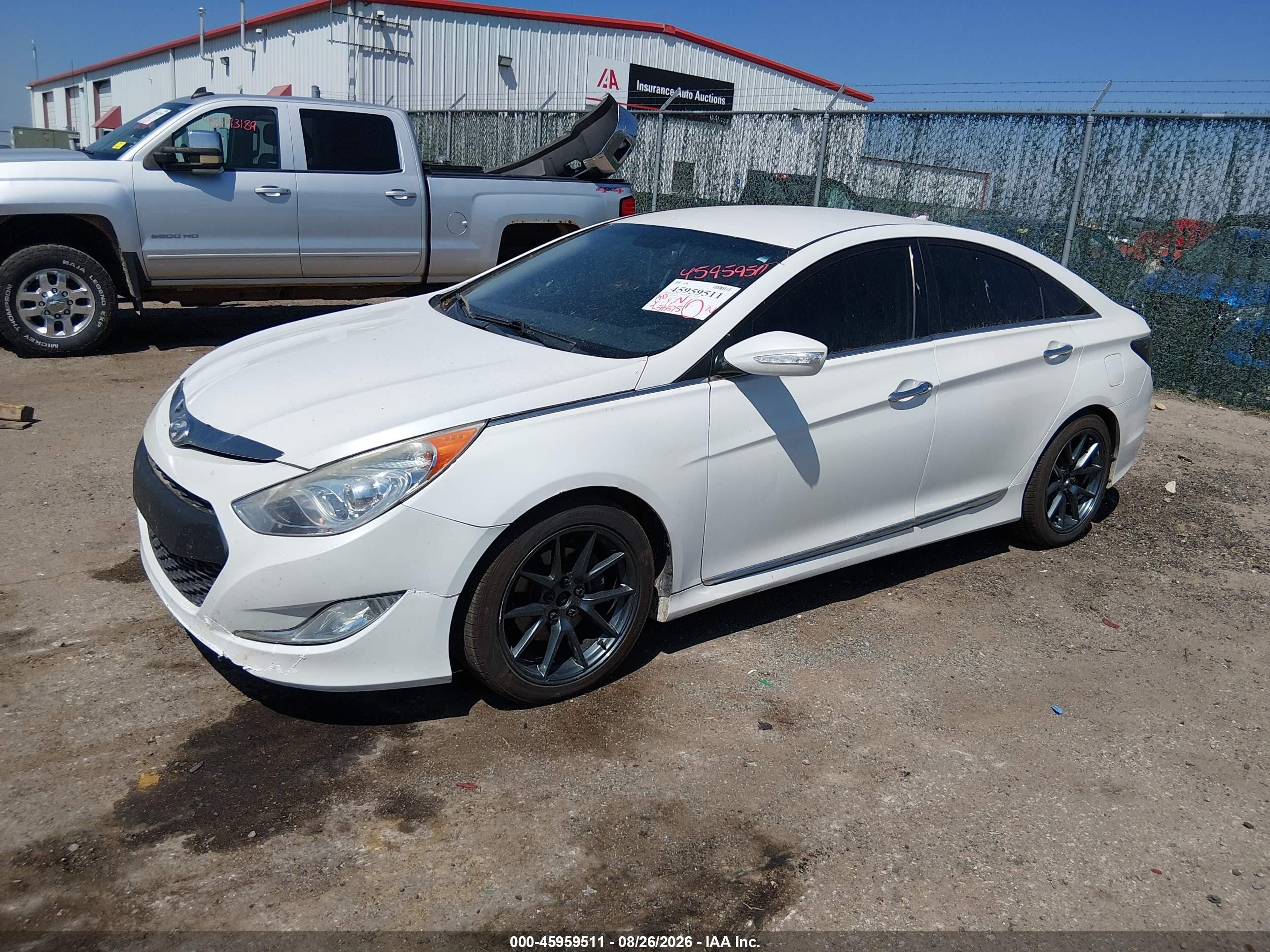 2013 Hyundai Sonata Hybrid Limited White vin: KMHEC4A42DA080886