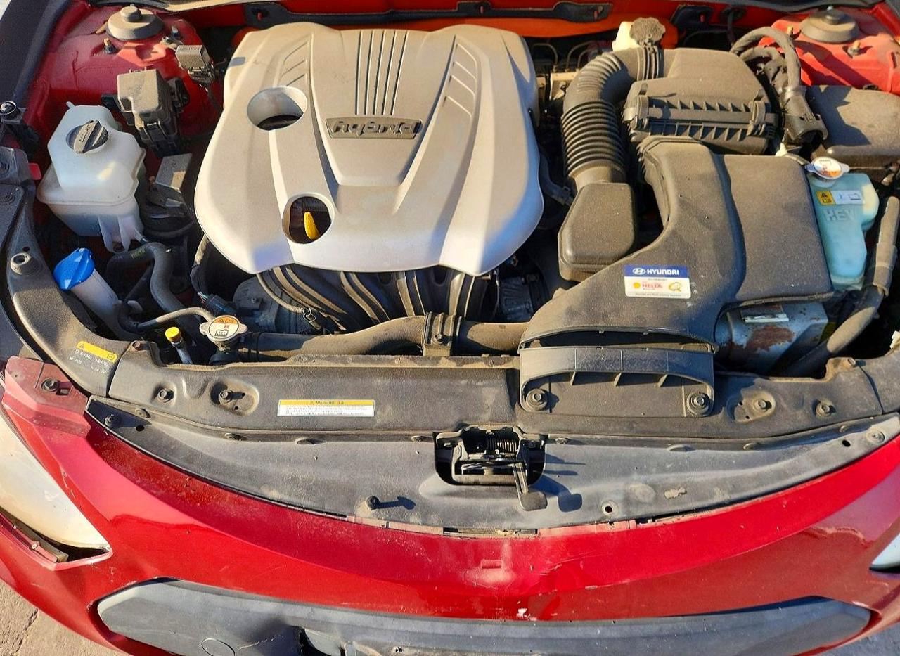 2013 Hyundai Sonata Hybrid Red vin: KMHEC4A42DA081746