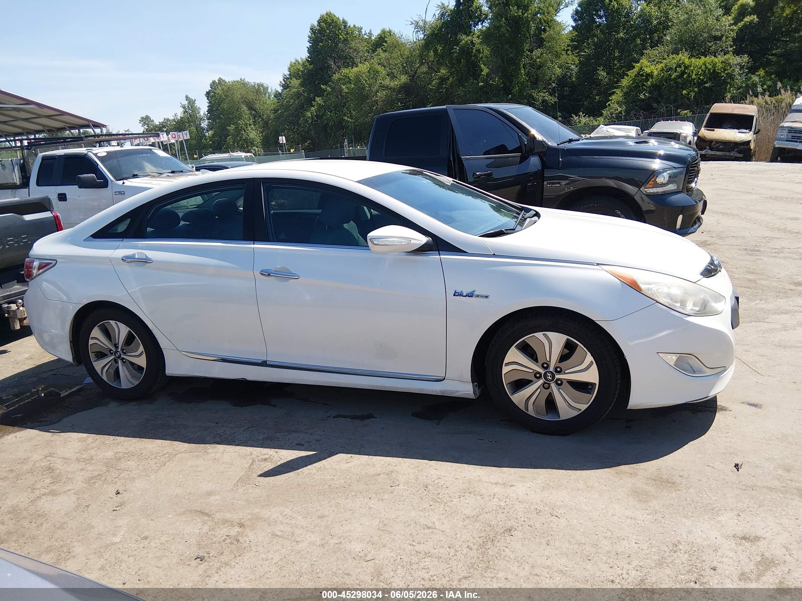 2013 Hyundai Sonata Hybrid Limited White vin: KMHEC4A42DA090687