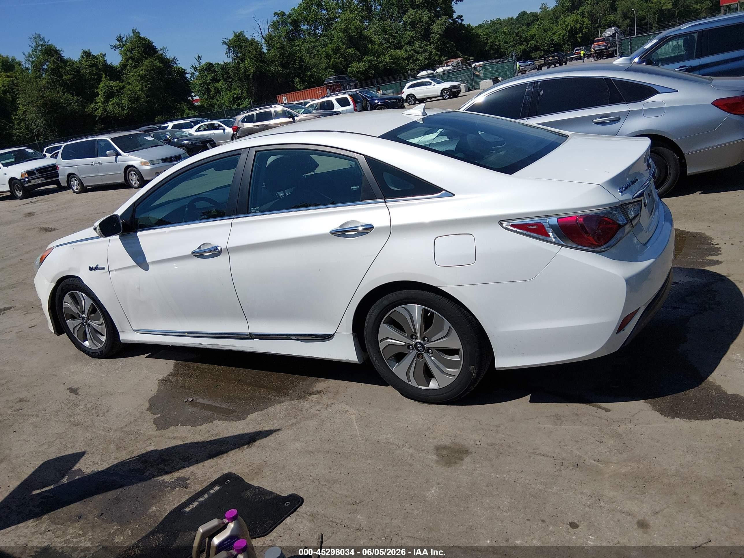 2013 Hyundai Sonata Hybrid Limited White vin: KMHEC4A42DA090687