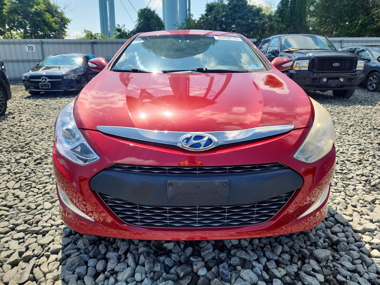 2013 Hyundai Sonata Hybrid Red vin: KMHEC4A42DA098000