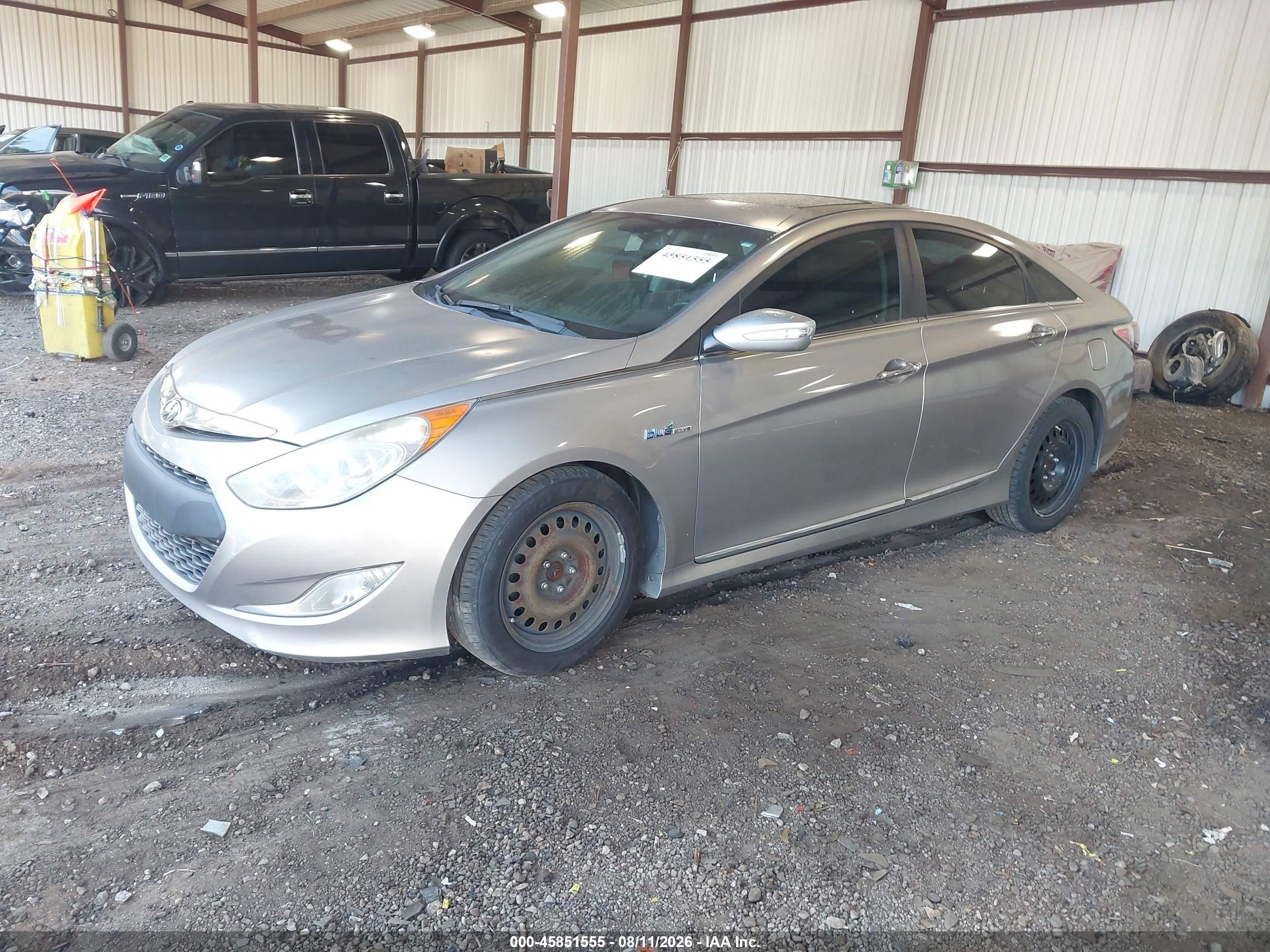 2013 Hyundai Sonata Hybrid Limited Серый vin: KMHEC4A42DA098563