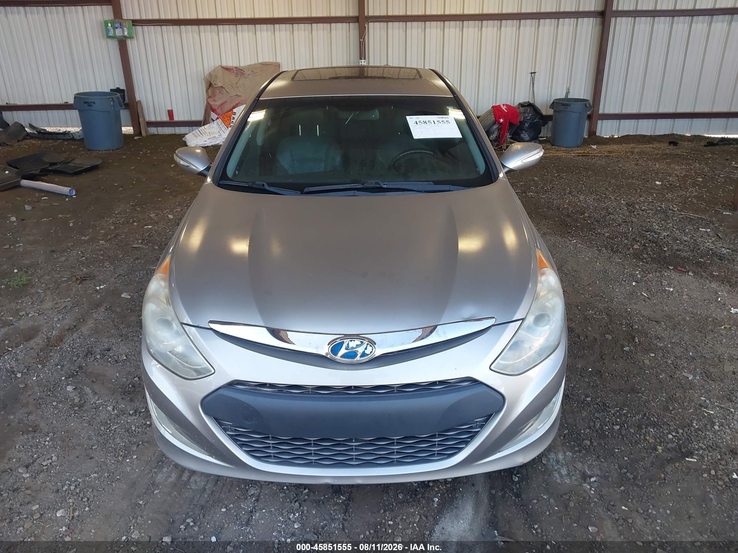 2013 Hyundai Sonata Hybrid Limited Серый vin: KMHEC4A42DA098563