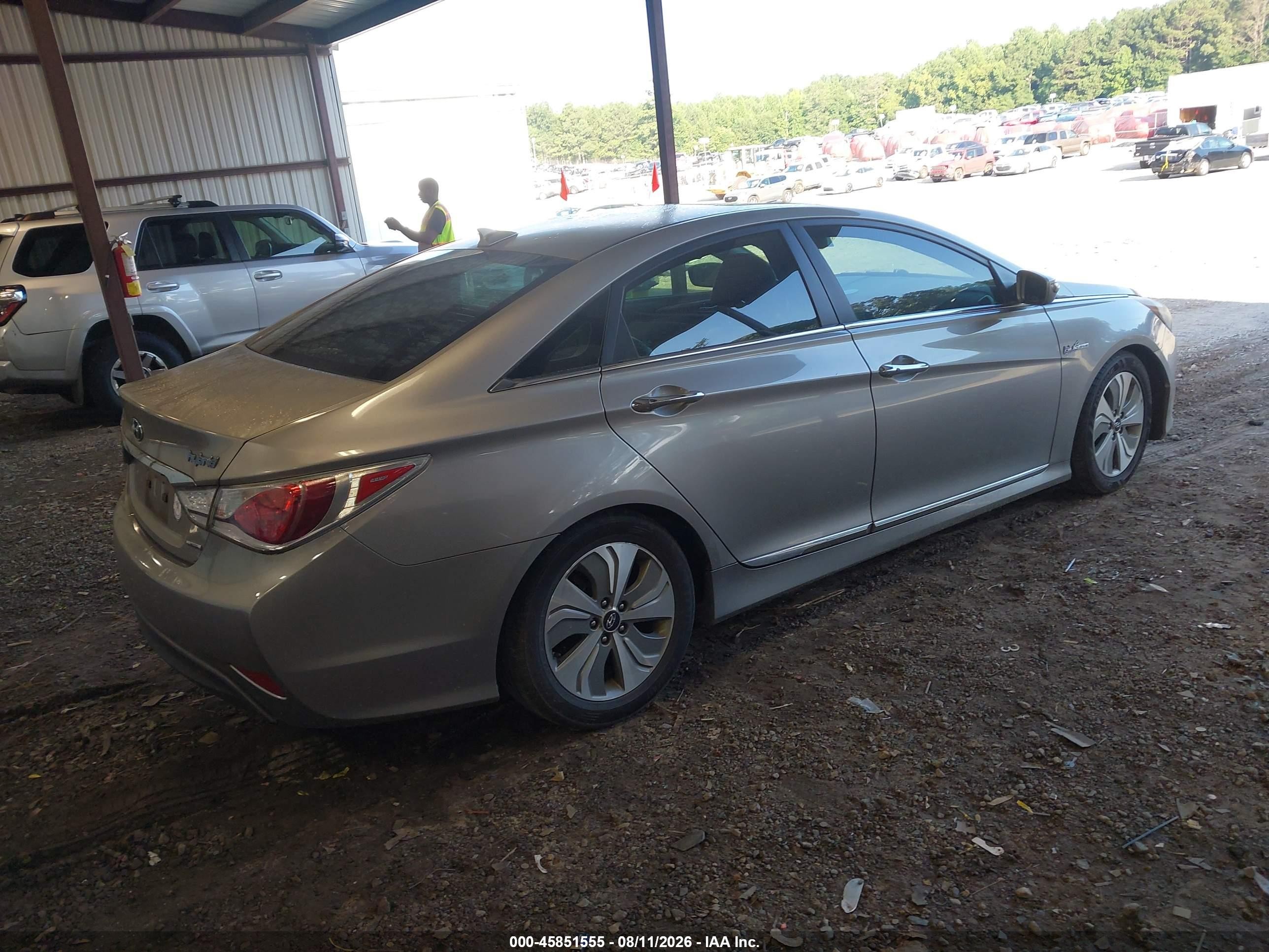 2013 Hyundai Sonata Hybrid Limited Серый vin: KMHEC4A42DA098563