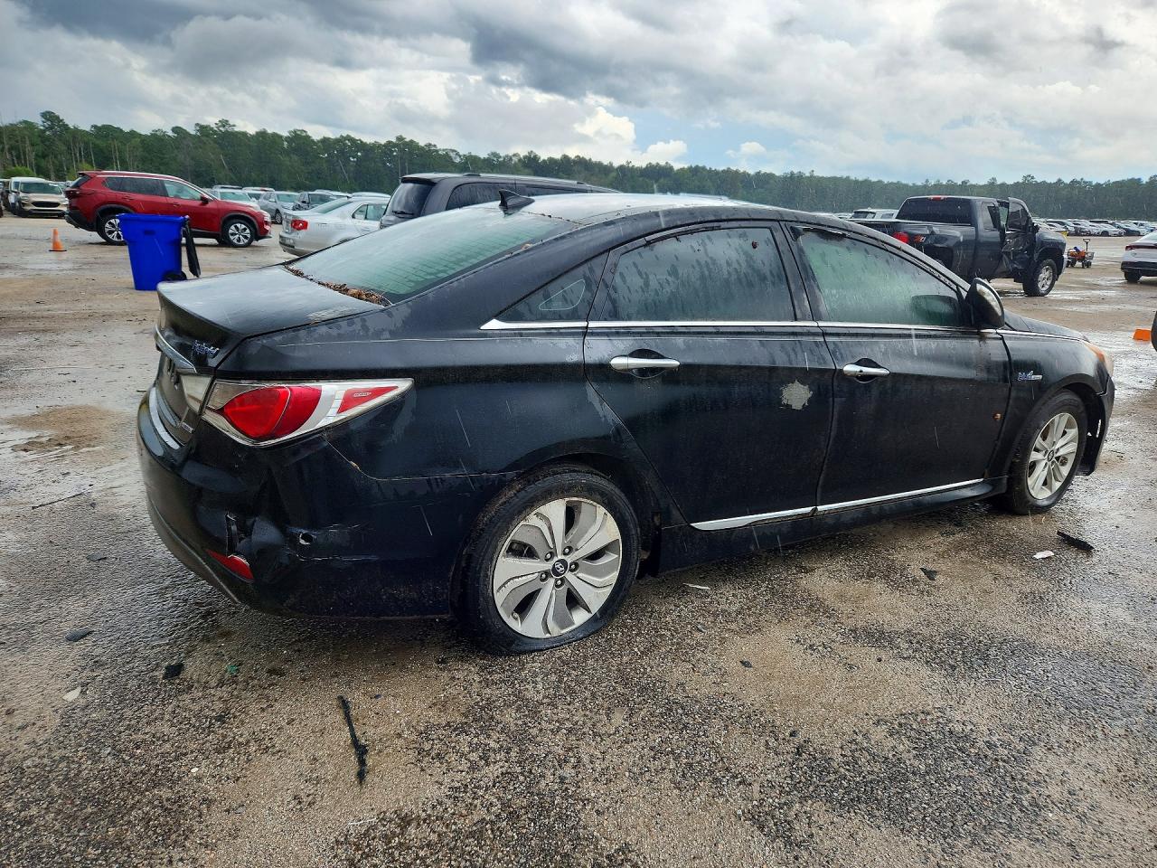 2014 Hyundai Sonata Hybrid Черный vin: KMHEC4A42EA102306