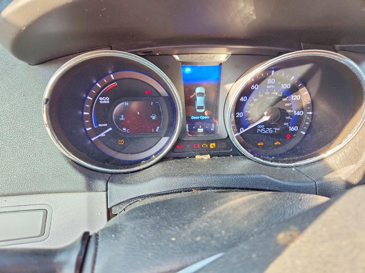 2014 Hyundai Sonata Hybrid Черный vin: KMHEC4A42EA102306