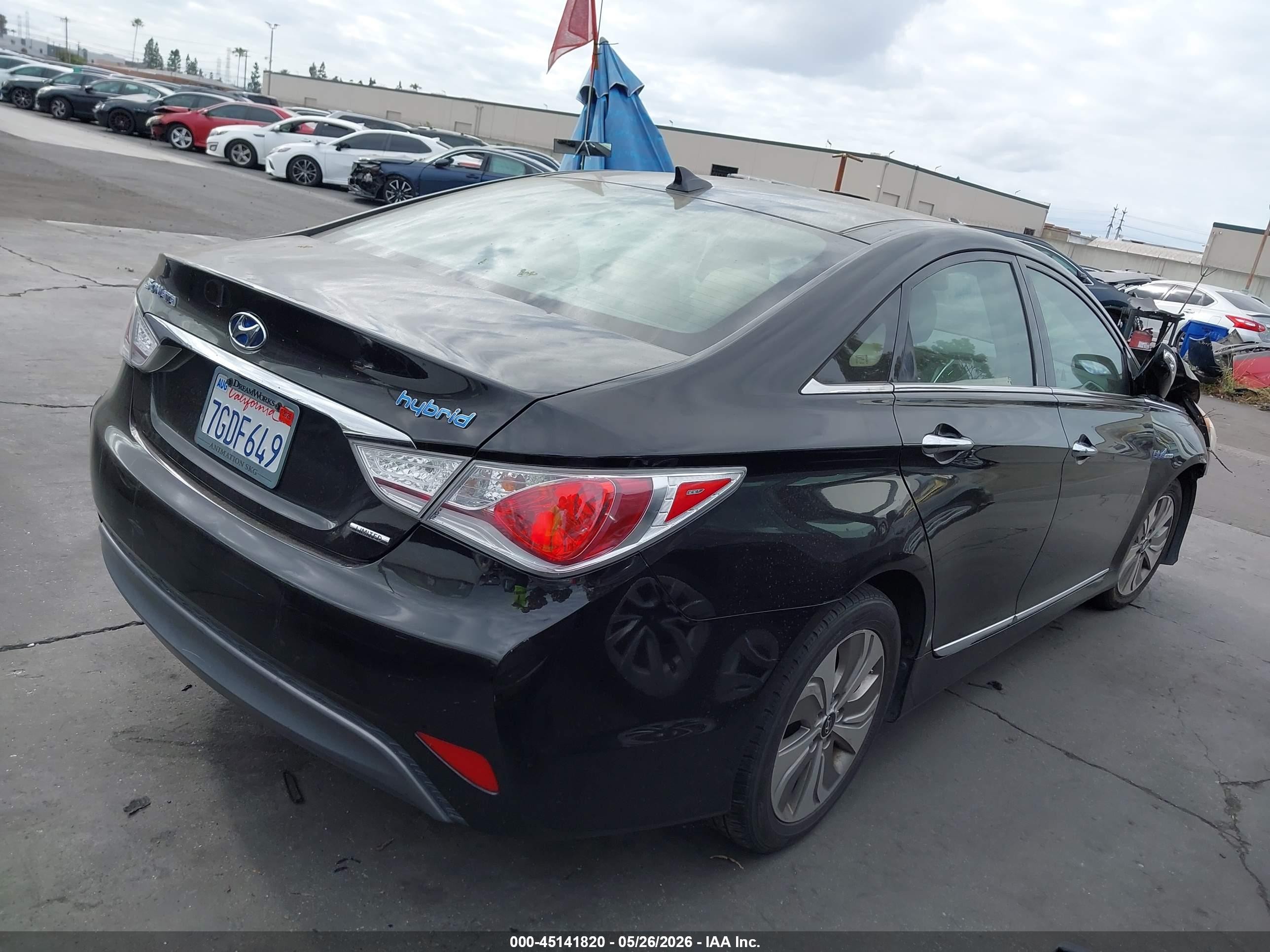 2014 Hyundai Sonata Hybrid Limited Black vin: KMHEC4A42EA105643