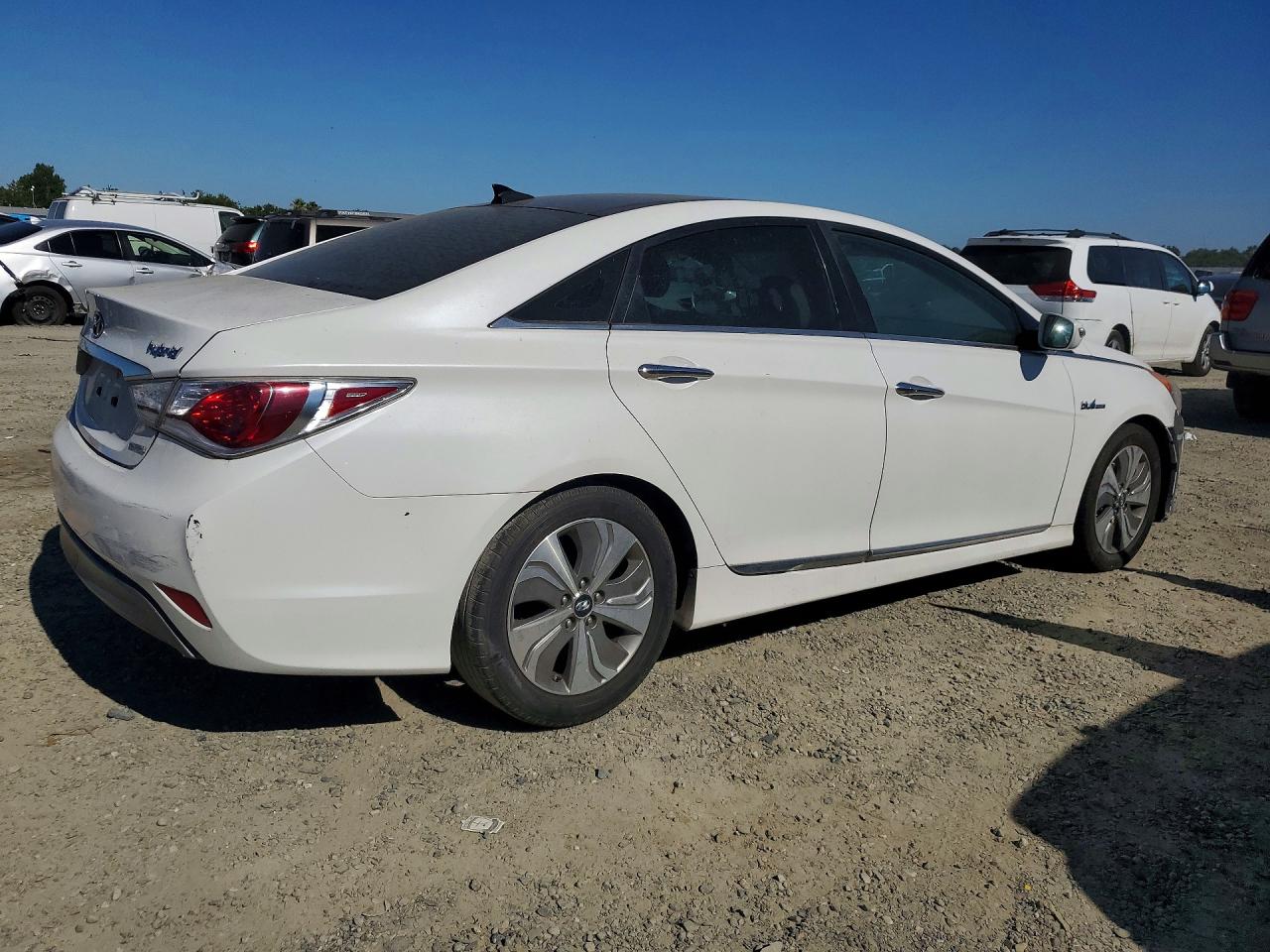 2014 Hyundai Sonata Hybrid White vin: KMHEC4A42EA107117