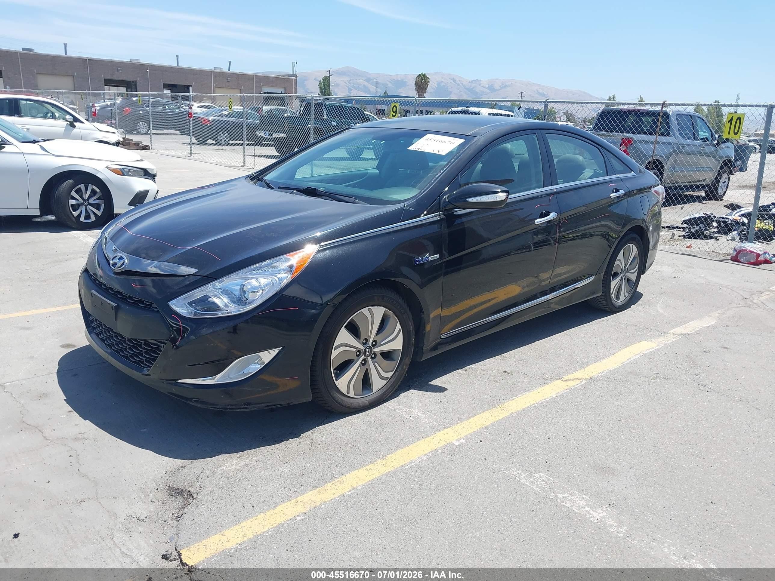 2014 Hyundai Sonata Hybrid Limited Black vin: KMHEC4A42EA107490