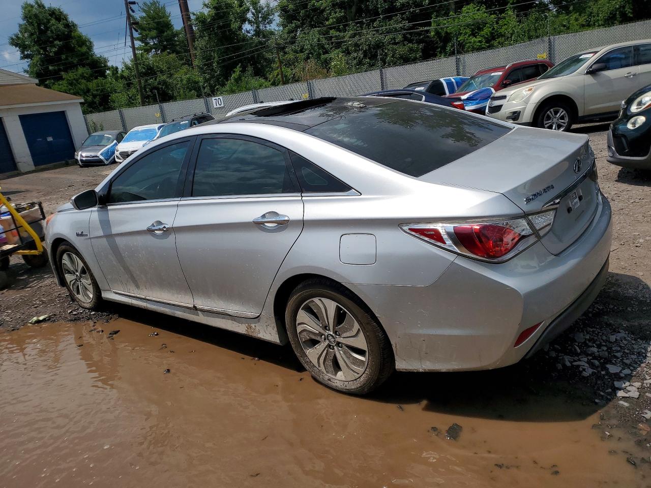 2014 Hyundai Sonata Hybrid Silver vin: KMHEC4A42EA108610