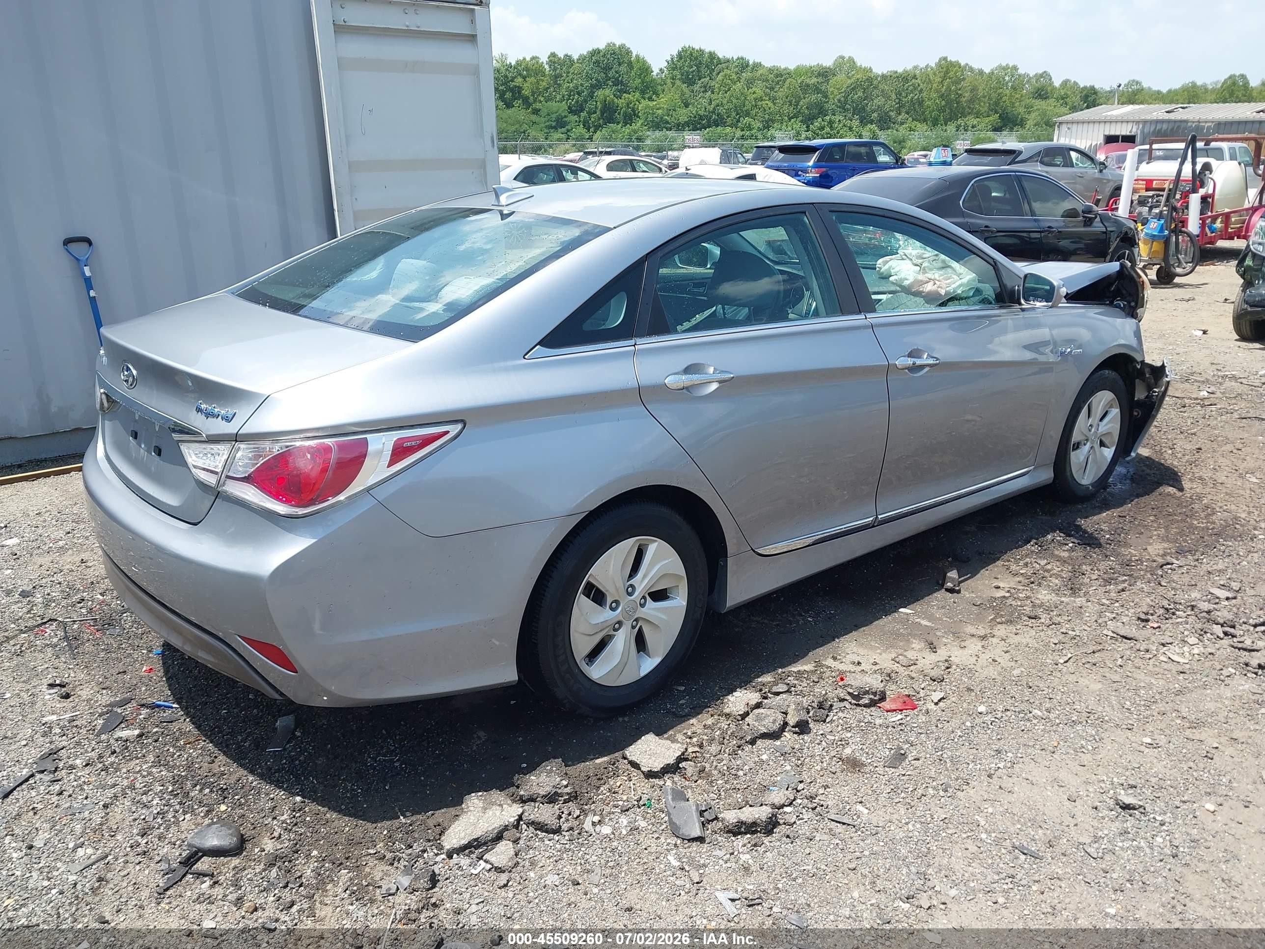 2014 Hyundai Sonata Hybrid   Gray vin: KMHEC4A42EA118005