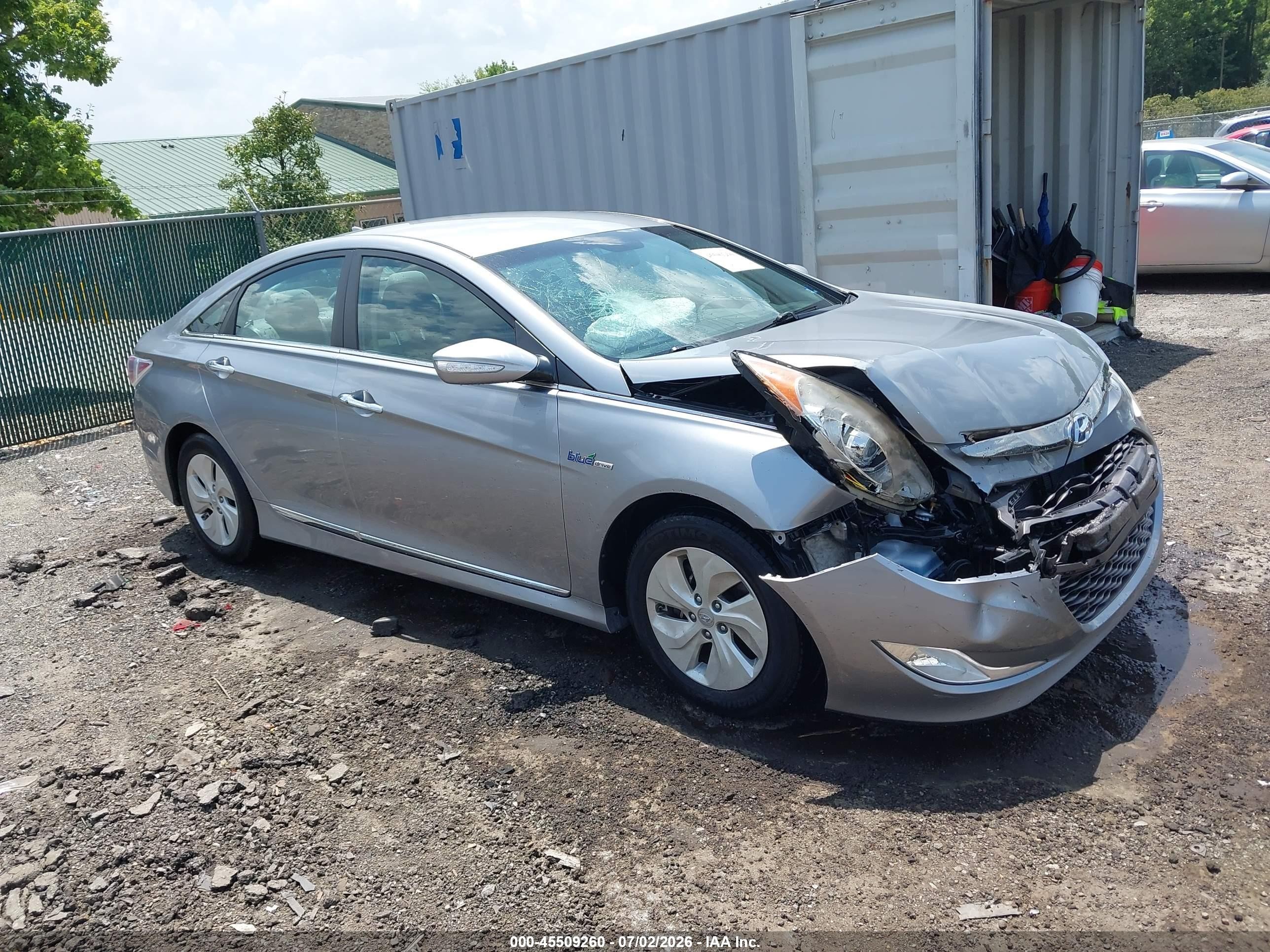 2014 Hyundai Sonata Hybrid   Gray vin: KMHEC4A42EA118005