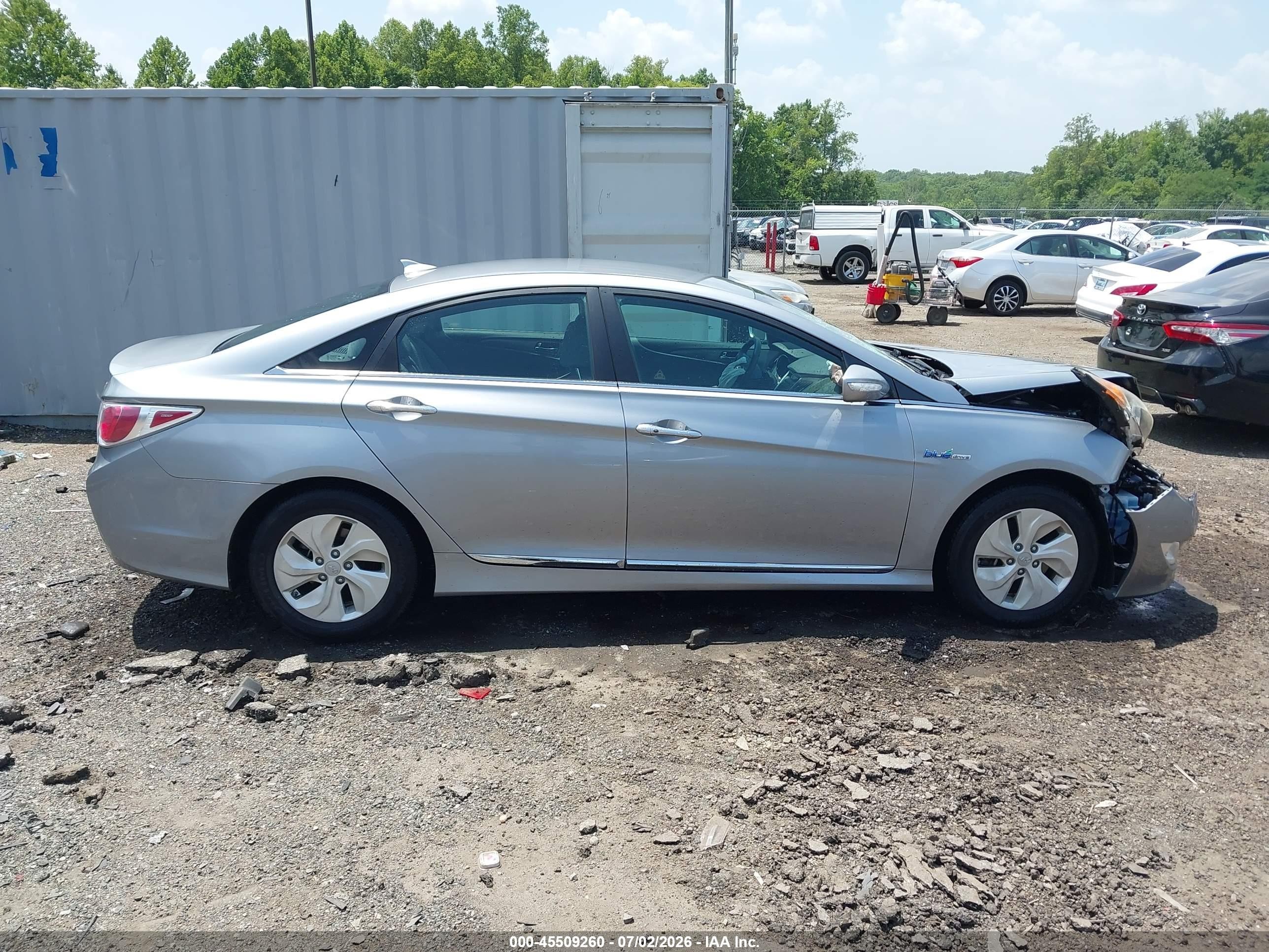 2014 Hyundai Sonata Hybrid   Gray vin: KMHEC4A42EA118005