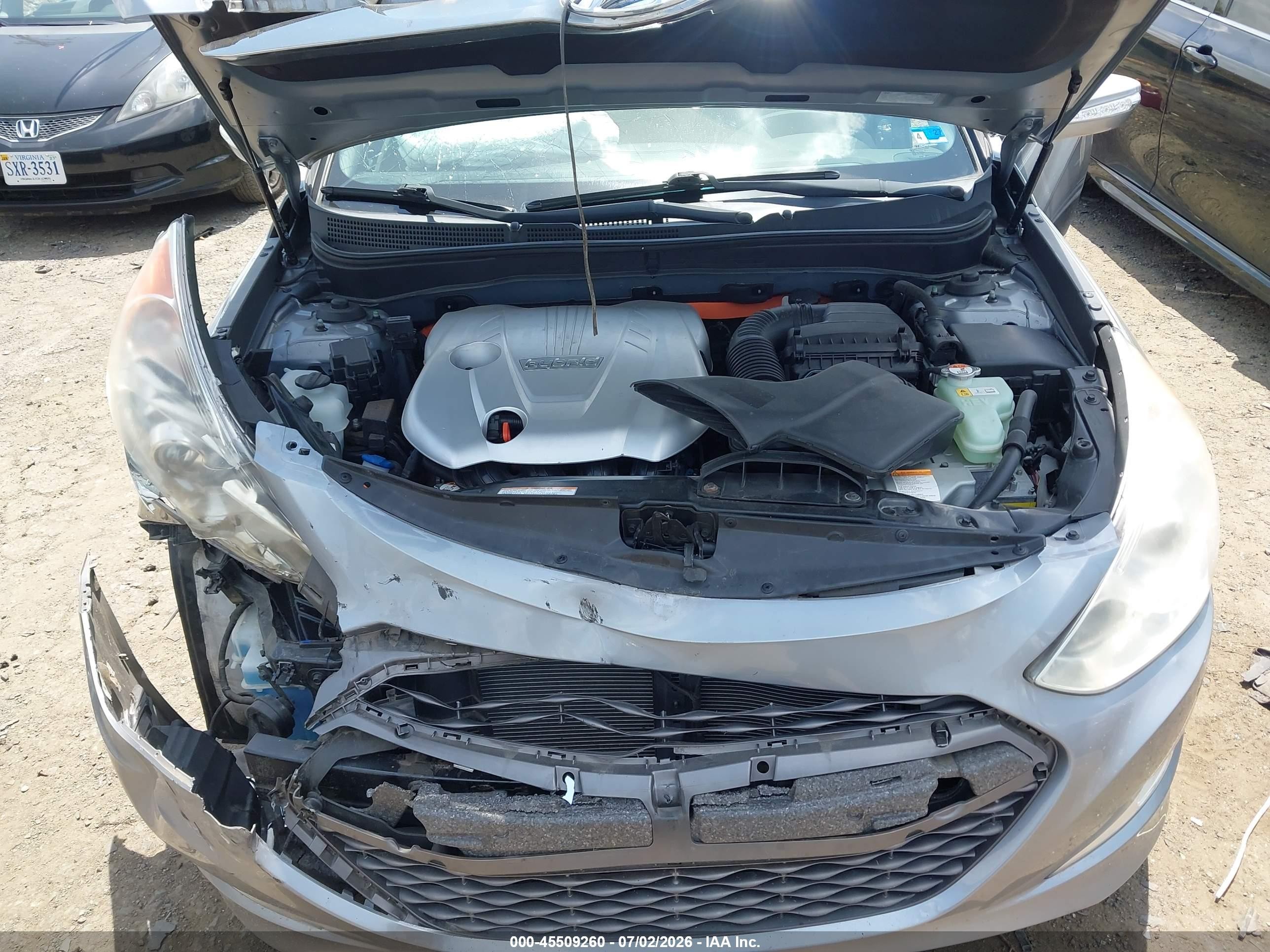 2014 Hyundai Sonata Hybrid   Gray vin: KMHEC4A42EA118005