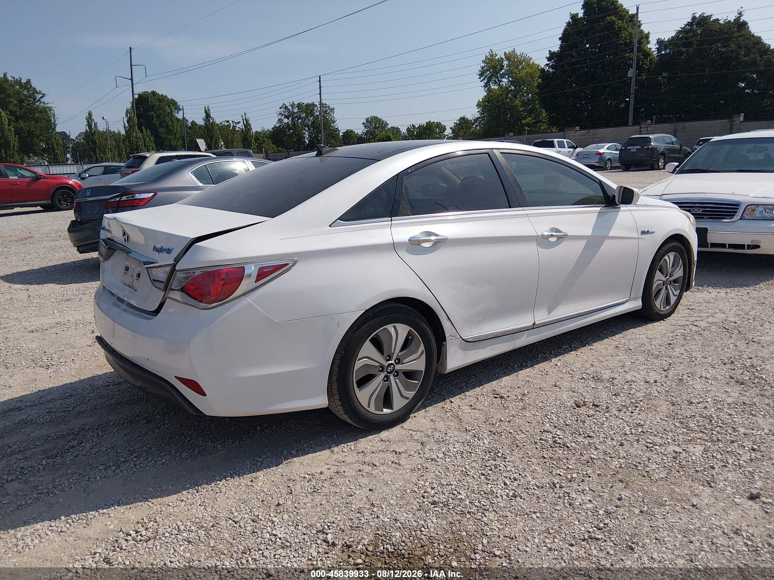 2015 Hyundai Sonata Hybrid Limited White vin: KMHEC4A42FA124713