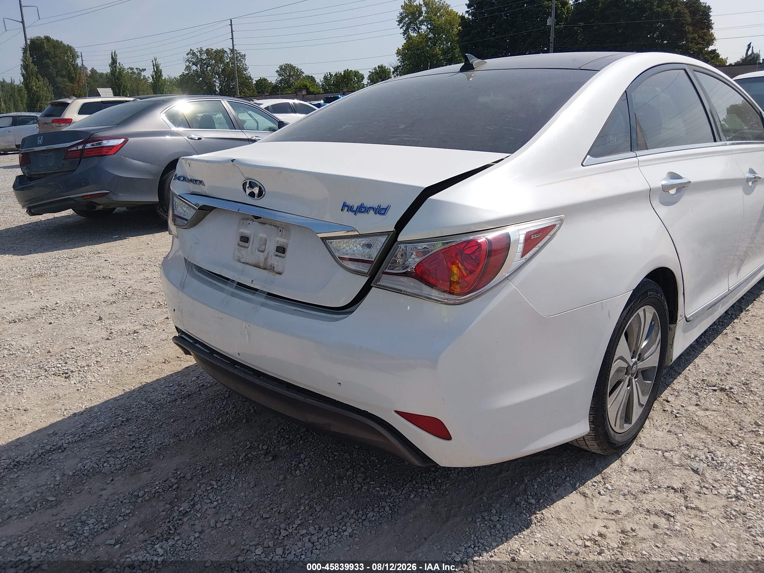 2015 Hyundai Sonata Hybrid Limited White vin: KMHEC4A42FA124713