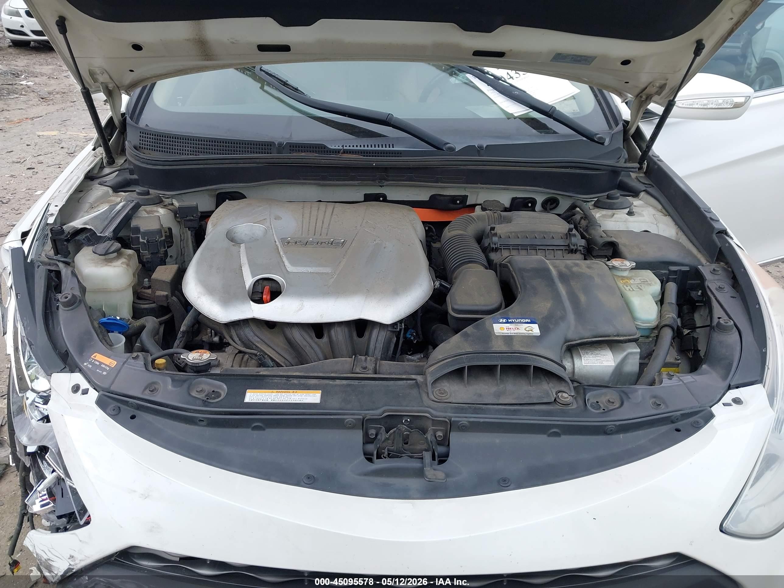 2015 Hyundai Sonata Hybrid Limited White vin: KMHEC4A42FA125263
