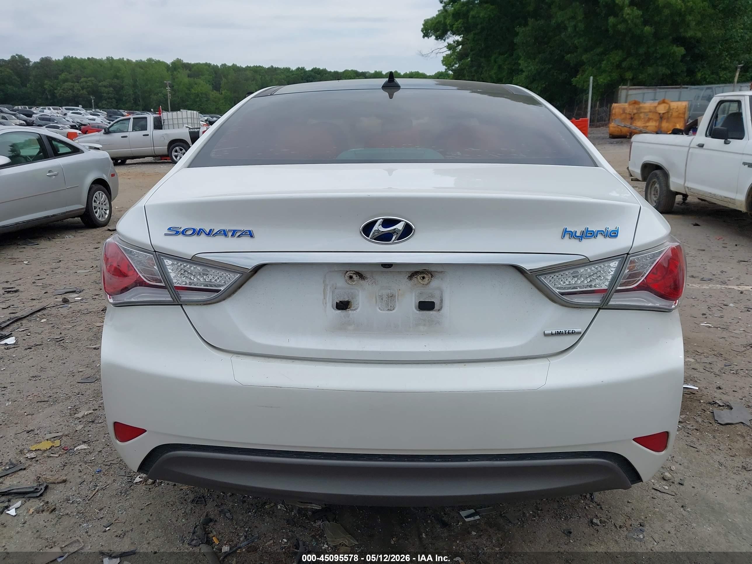 2015 Hyundai Sonata Hybrid Limited White vin: KMHEC4A42FA125263