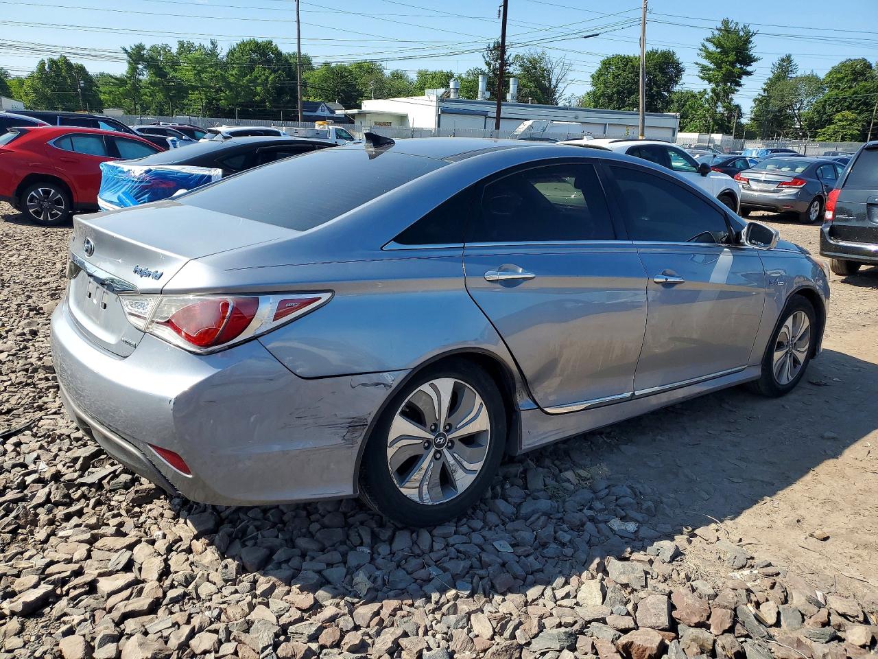 2015 Hyundai Sonata Hybrid Limited Gray vin: KMHEC4A42FA125893