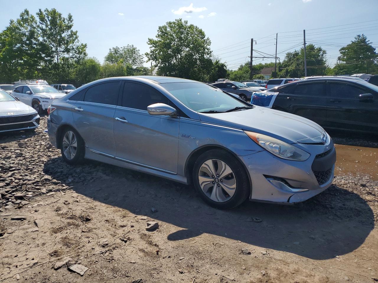 2015 Hyundai Sonata Hybrid Limited Gray vin: KMHEC4A42FA125893