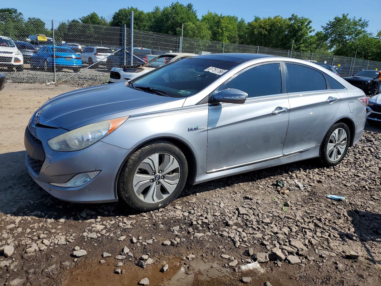 2015 Hyundai Sonata Hybrid Limited Gray vin: KMHEC4A42FA125893