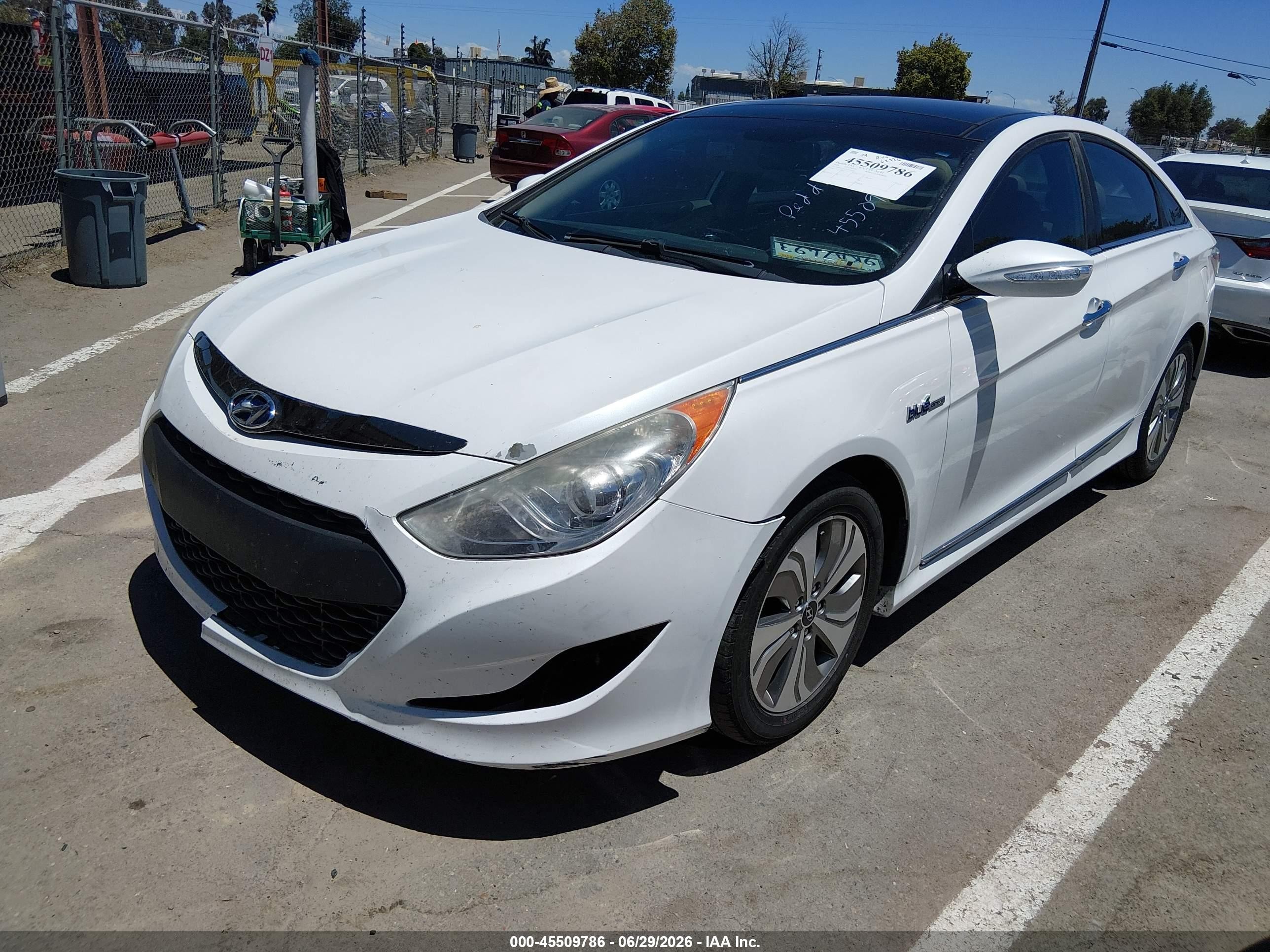 2015 Hyundai Sonata Hybrid Limited White vin: KMHEC4A42FA132620