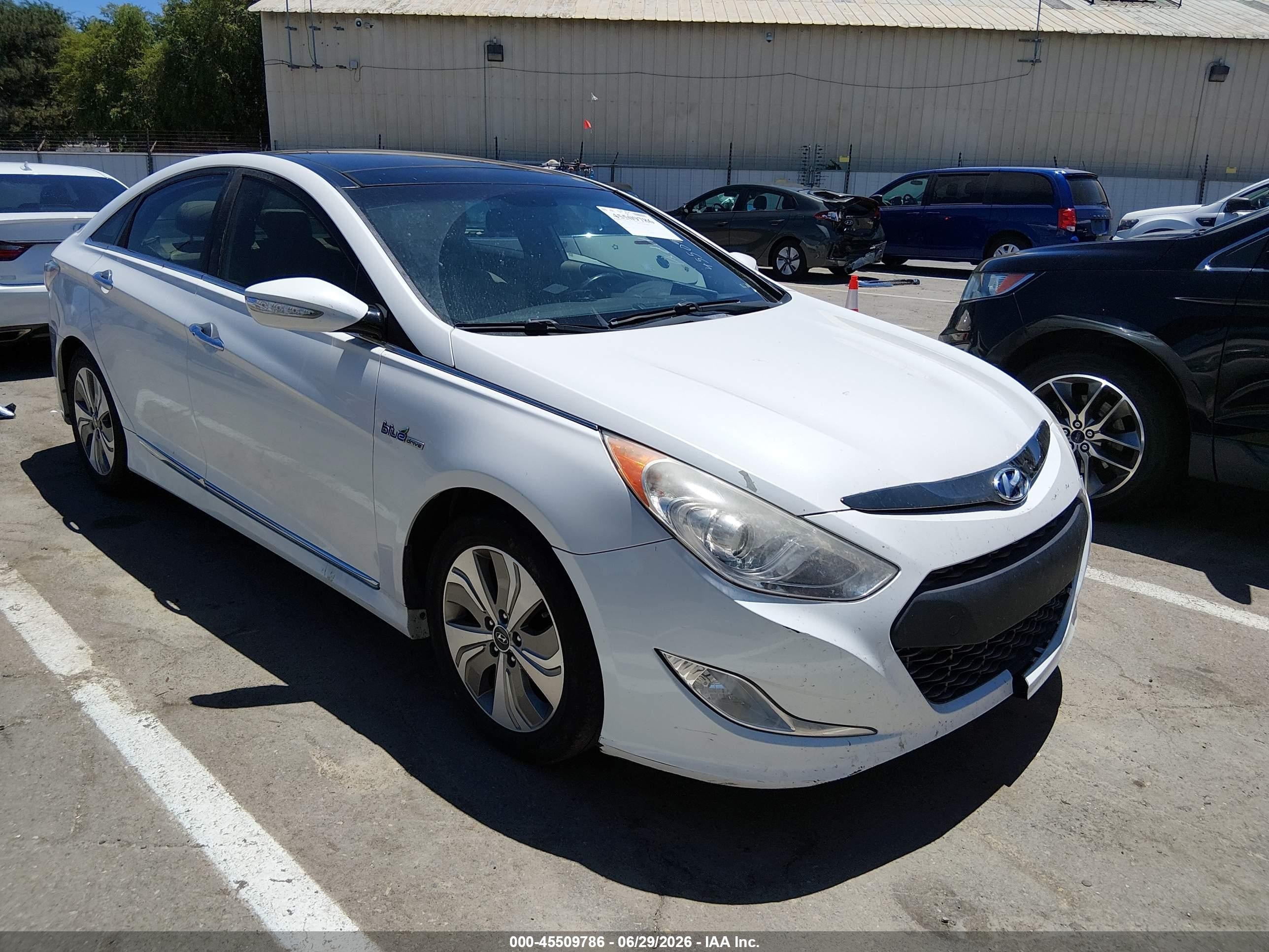 2015 Hyundai Sonata Hybrid Limited White vin: KMHEC4A42FA132620
