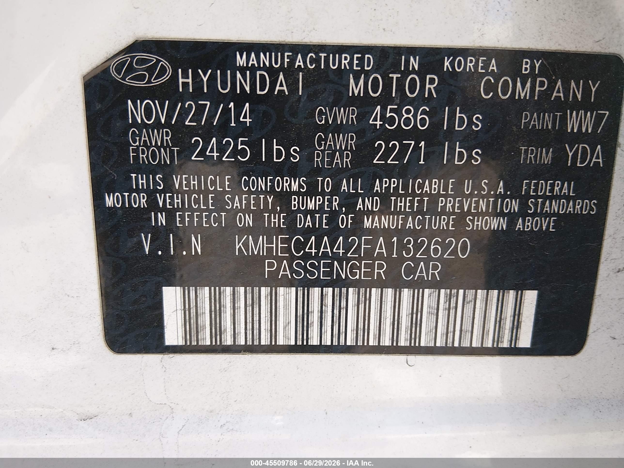 2015 Hyundai Sonata Hybrid Limited White vin: KMHEC4A42FA132620