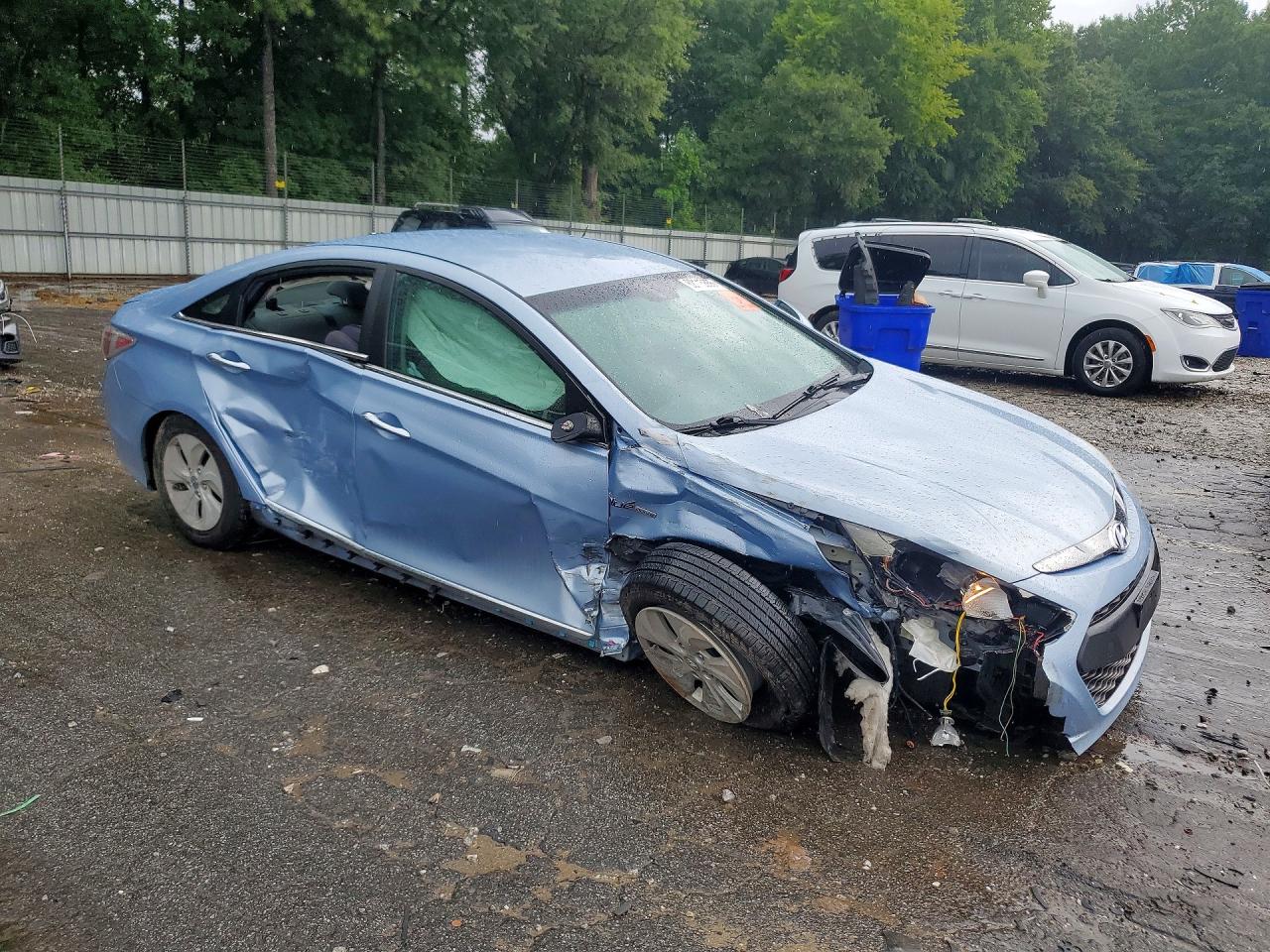 2015 Hyundai Sonata Hybrid Base Blue vin: KMHEC4A42FA133878