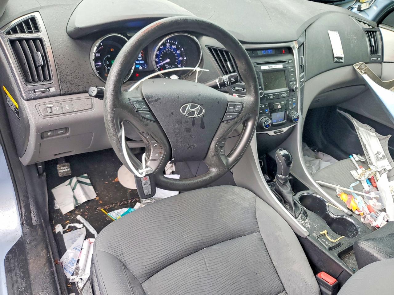 2015 Hyundai Sonata Hybrid Base Blue vin: KMHEC4A42FA133878