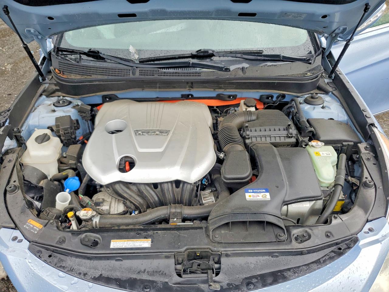 2015 Hyundai Sonata Hybrid Base Blue vin: KMHEC4A42FA133878