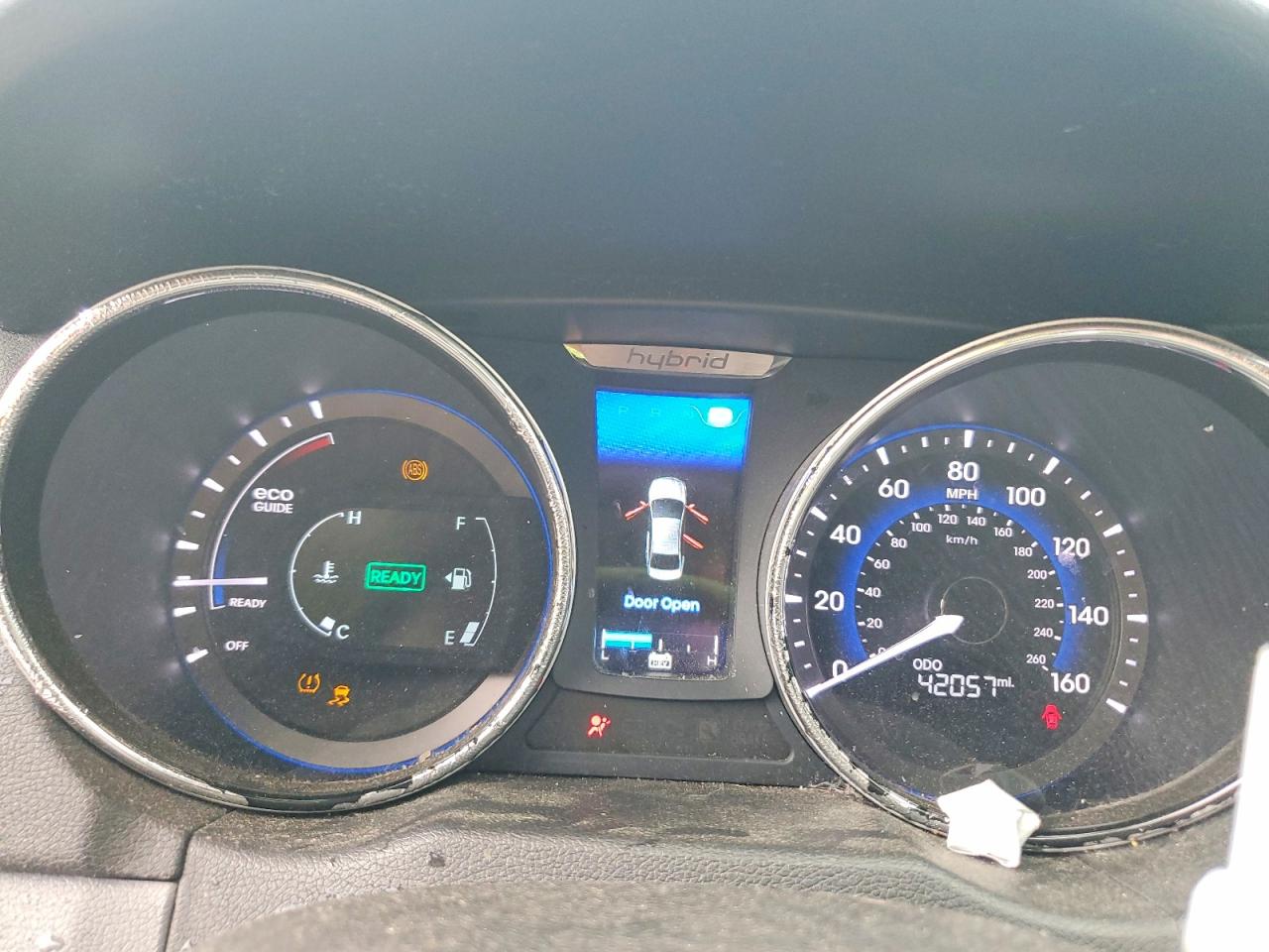 2015 Hyundai Sonata Hybrid Base Blue vin: KMHEC4A42FA133878