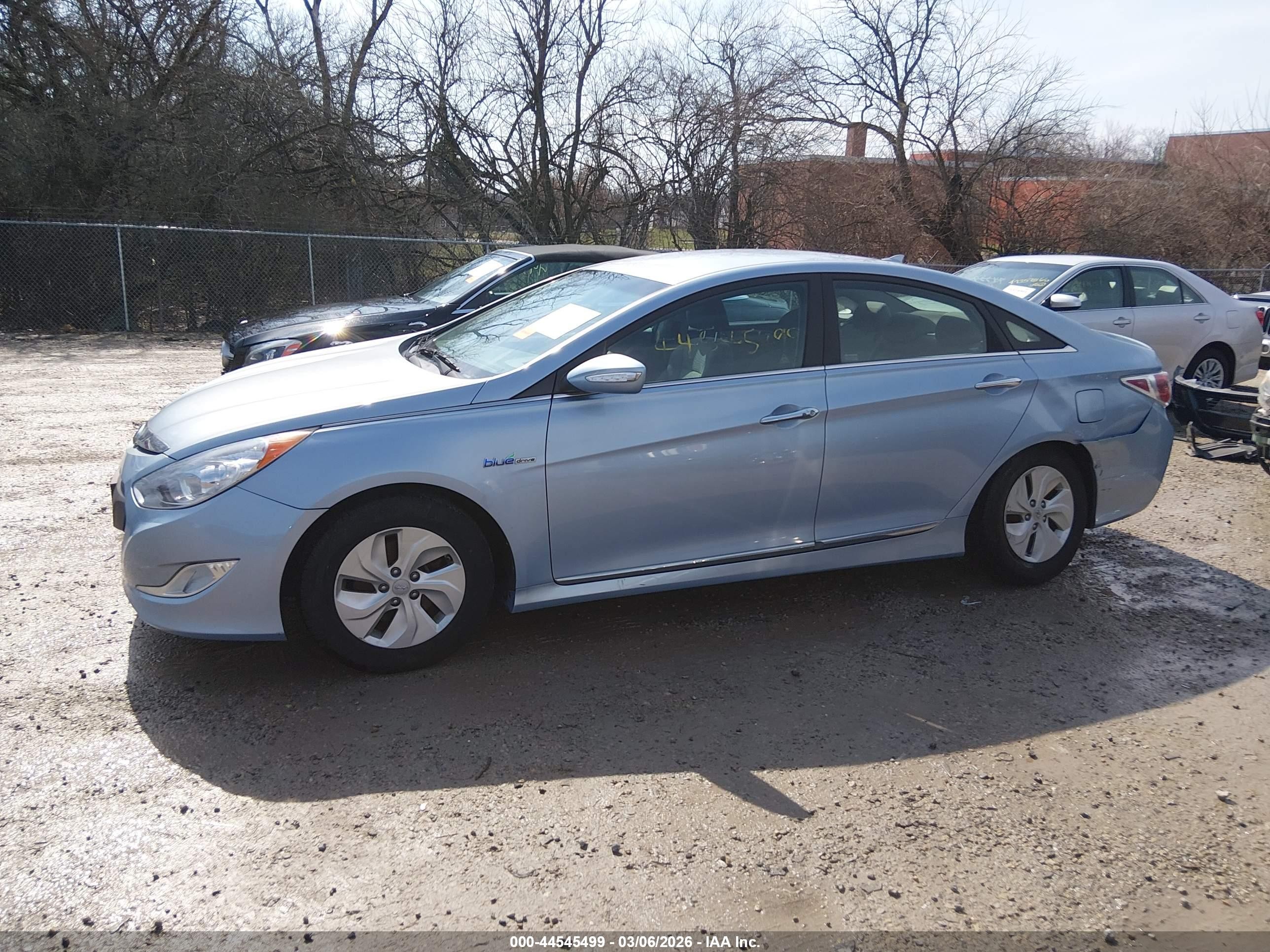 2015 Hyundai Sonata Hybrid   Light Blue vin: KMHEC4A42FA133881