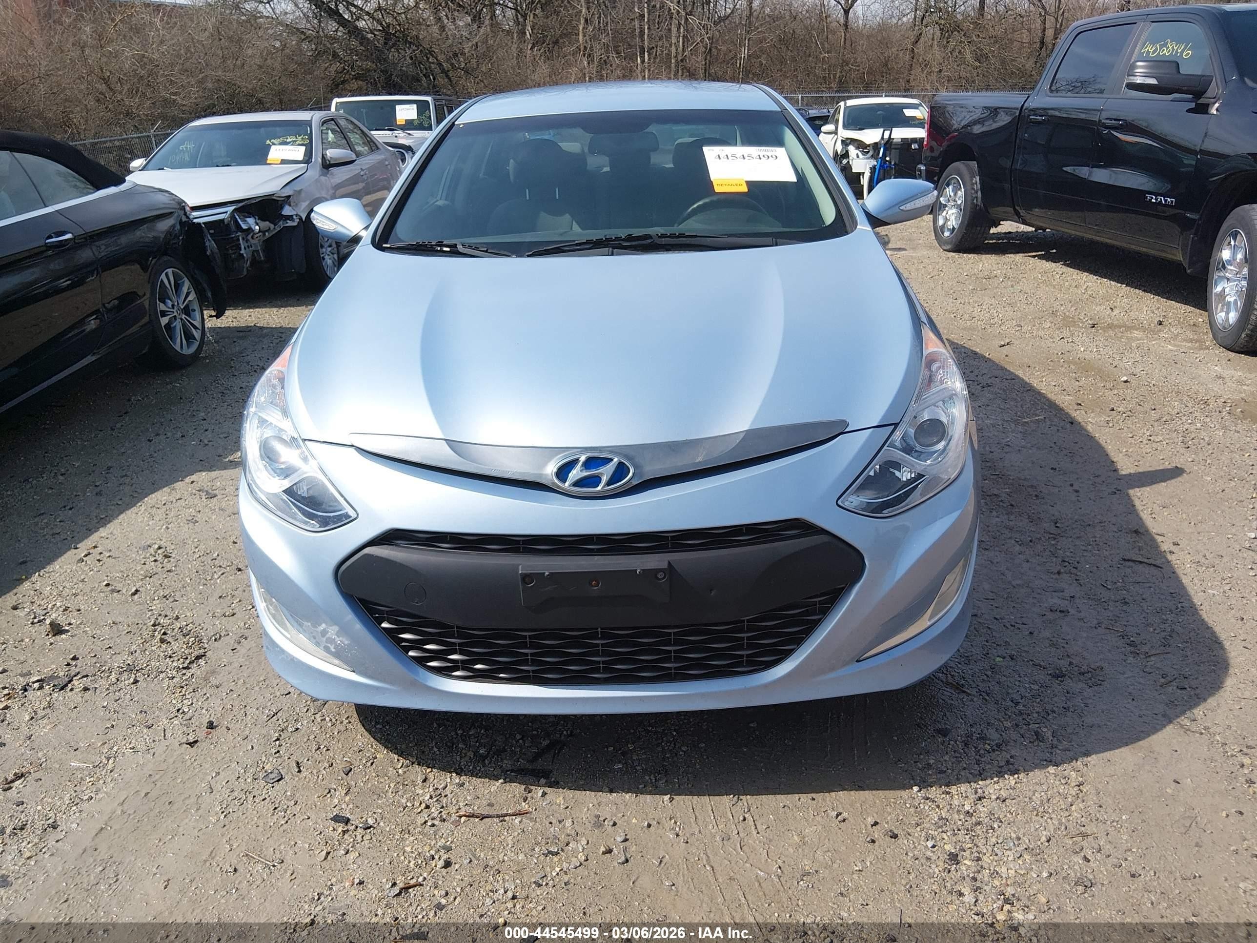 2015 Hyundai Sonata Hybrid   Light Blue vin: KMHEC4A42FA133881