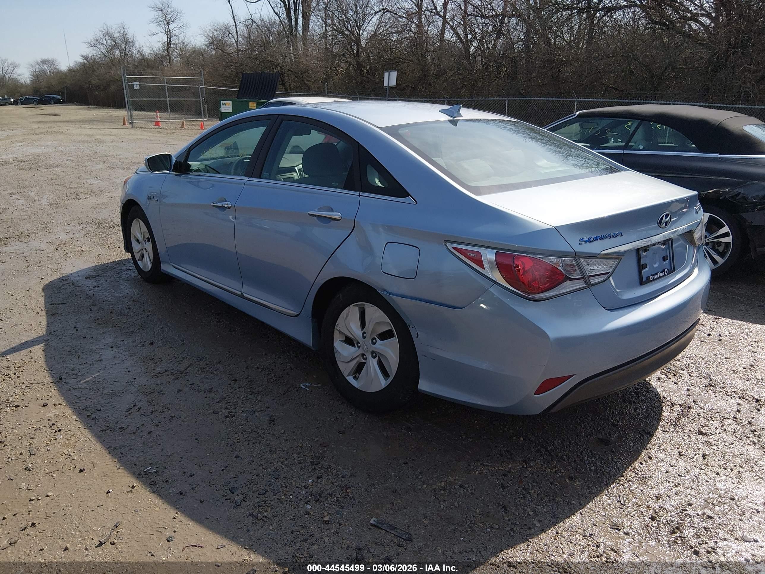 2015 Hyundai Sonata Hybrid   Light Blue vin: KMHEC4A42FA133881