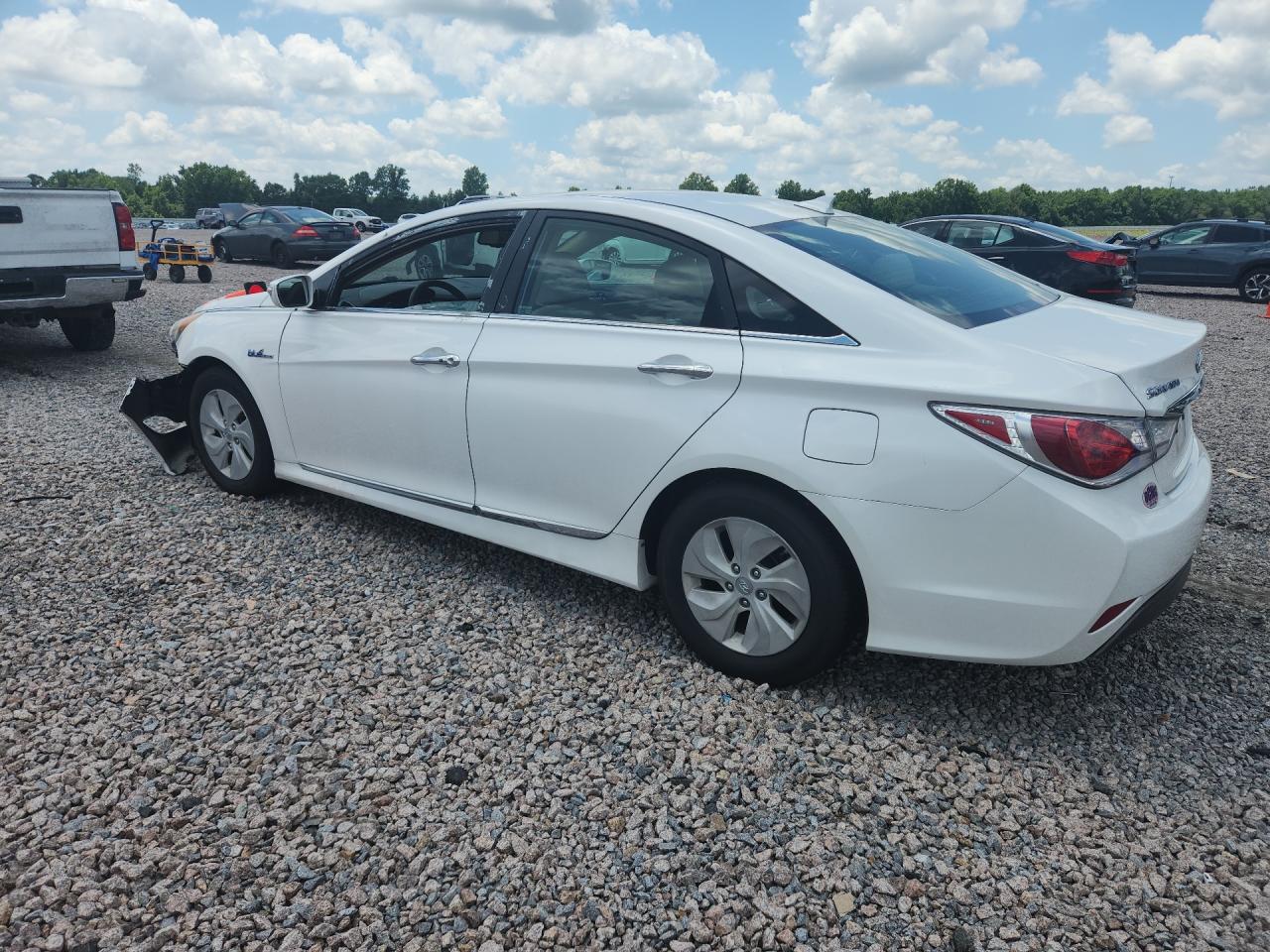 2015 Hyundai Sonata Hybrid Base White vin: KMHEC4A42FA134559