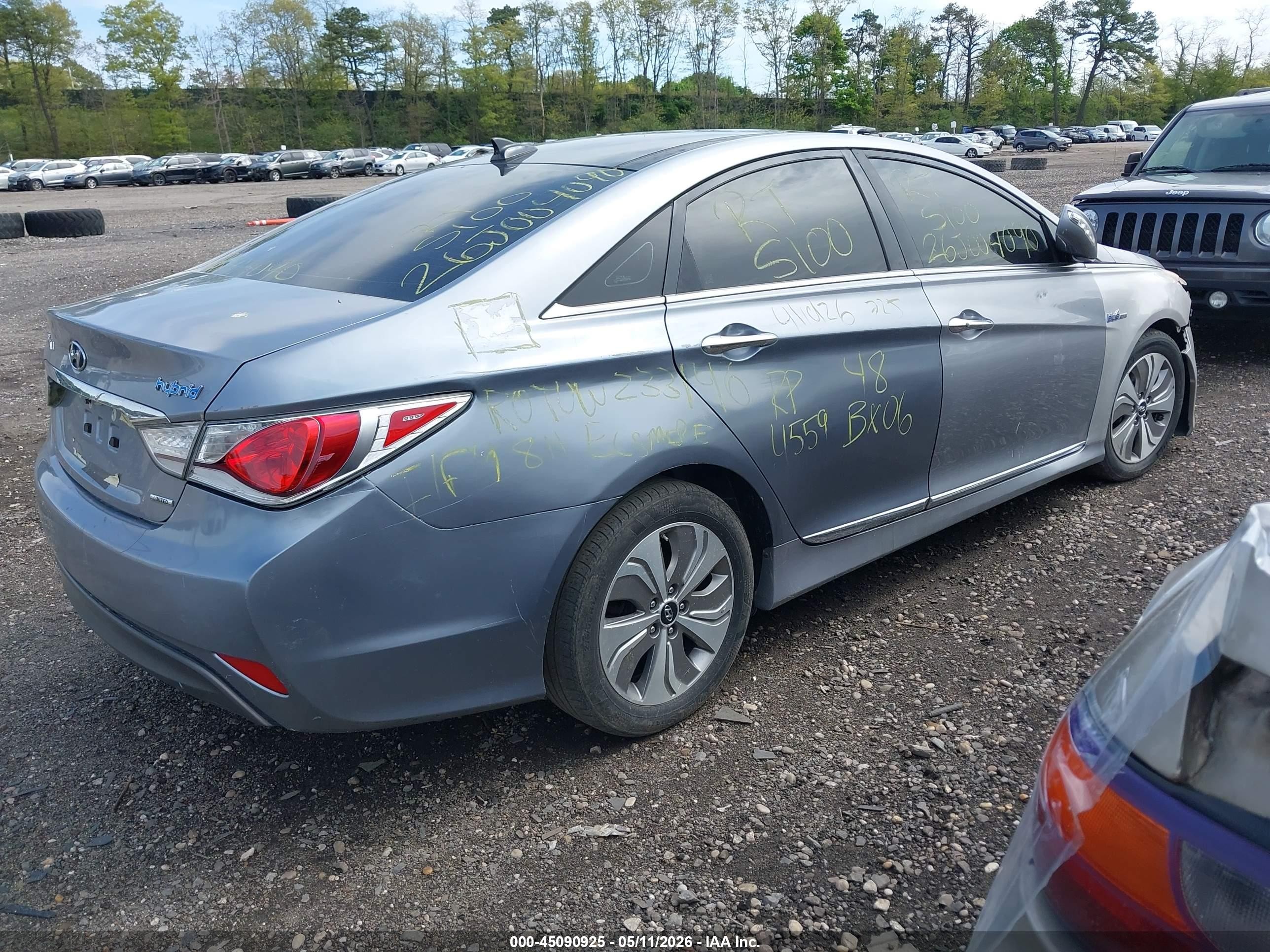 2015 Hyundai Sonata Hybrid Limited Gray vin: KMHEC4A42FA136182