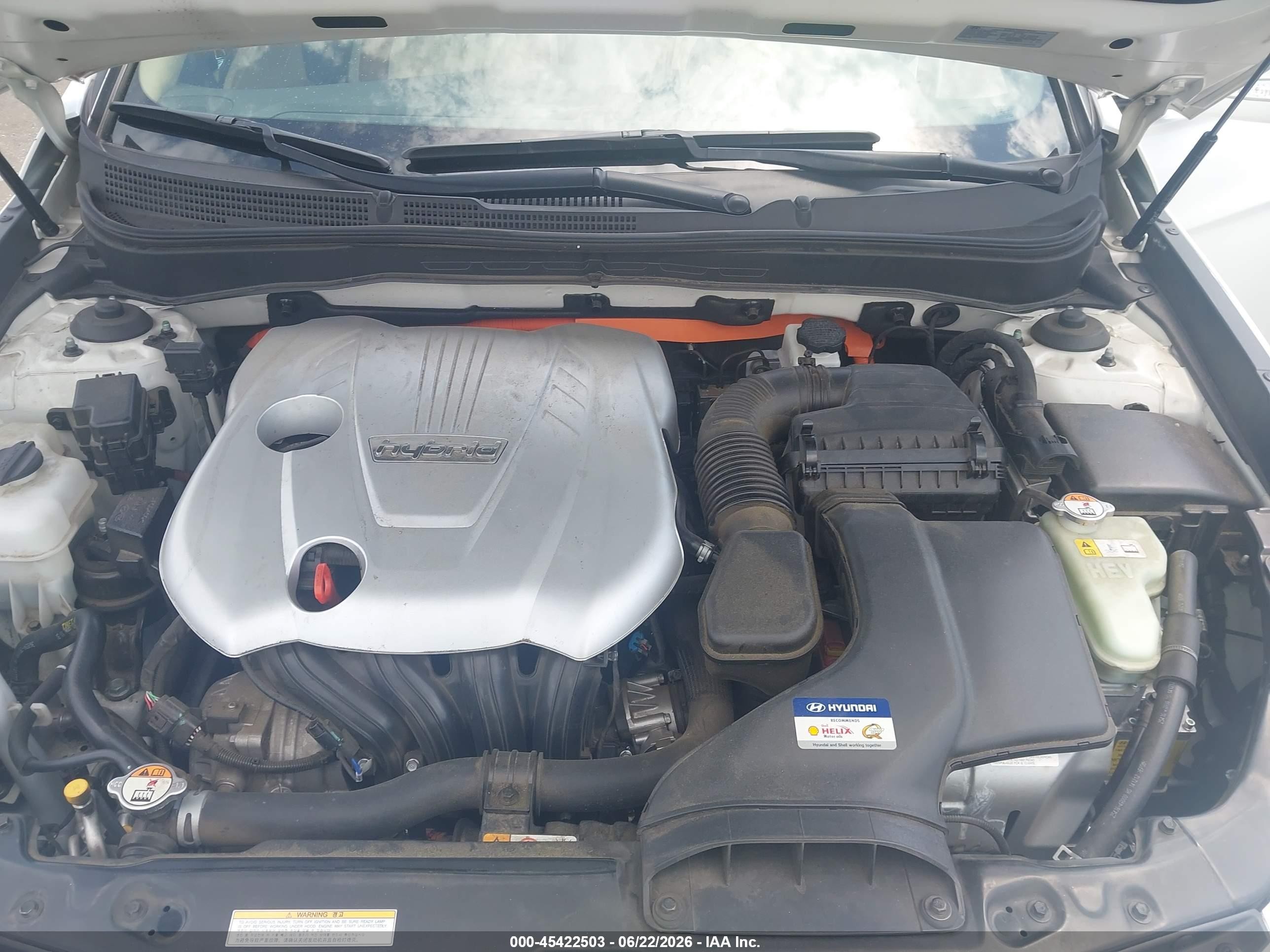 2015 Hyundai Sonata Hybrid   White vin: KMHEC4A42FA139731