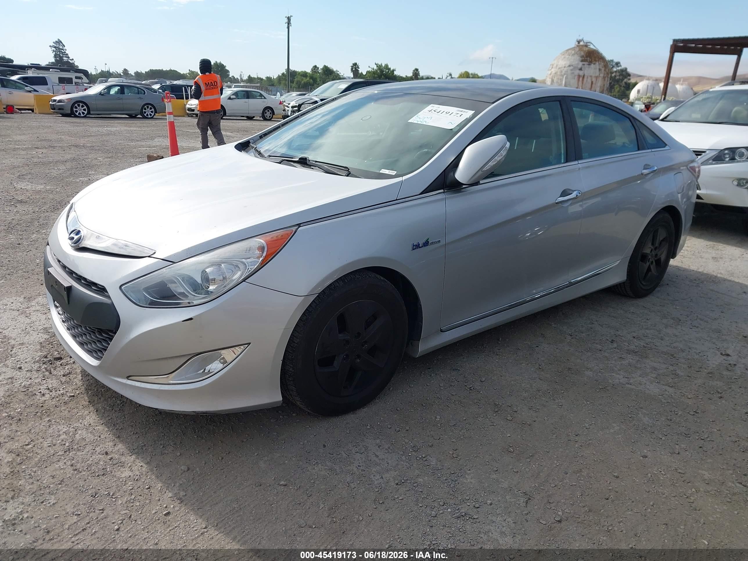 2012 Hyundai Sonata Hybrid   Gray vin: KMHEC4A43CA024521
