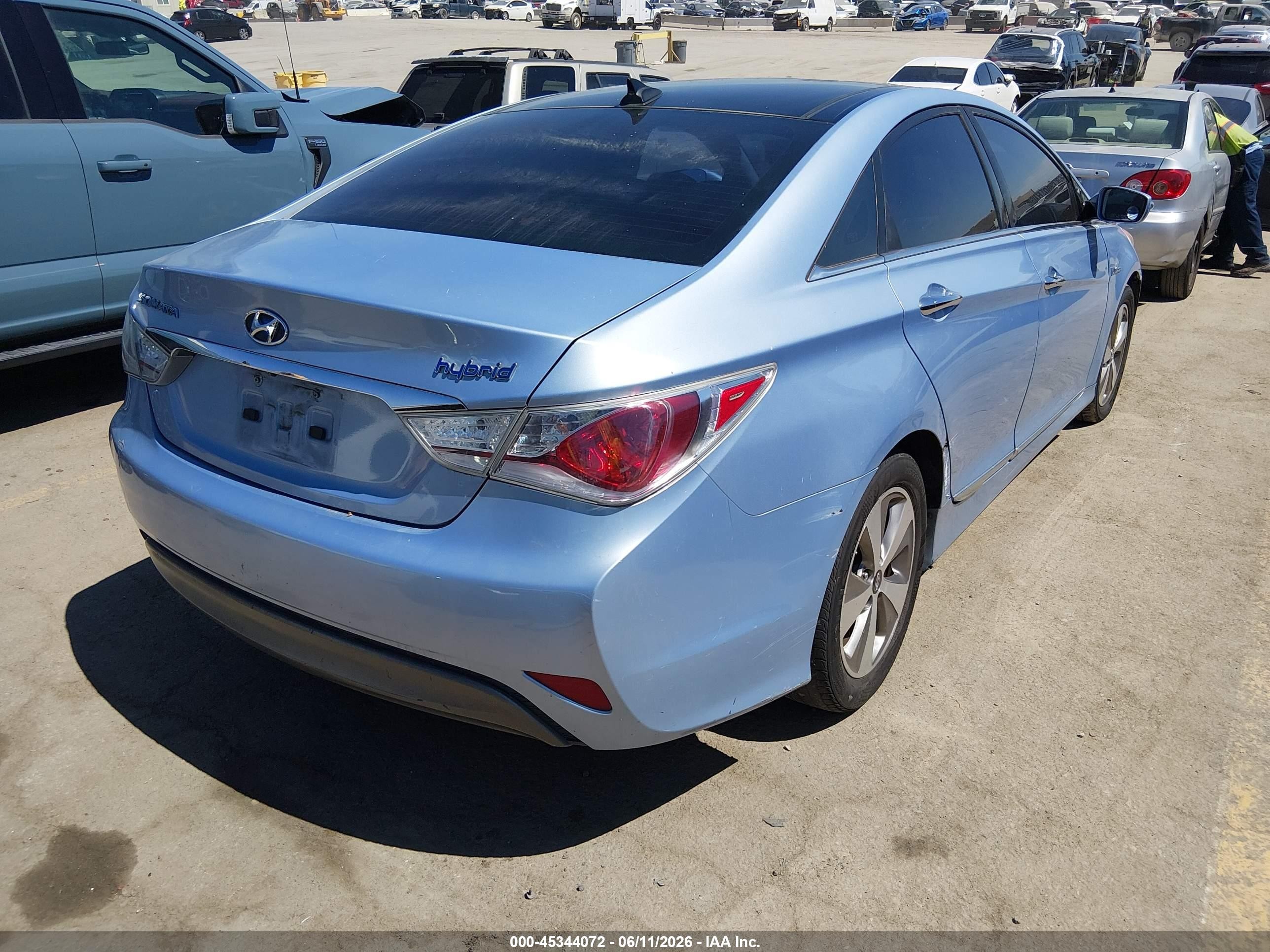 2012 Hyundai Sonata Hybrid Light Blue vin: KMHEC4A43CA027855