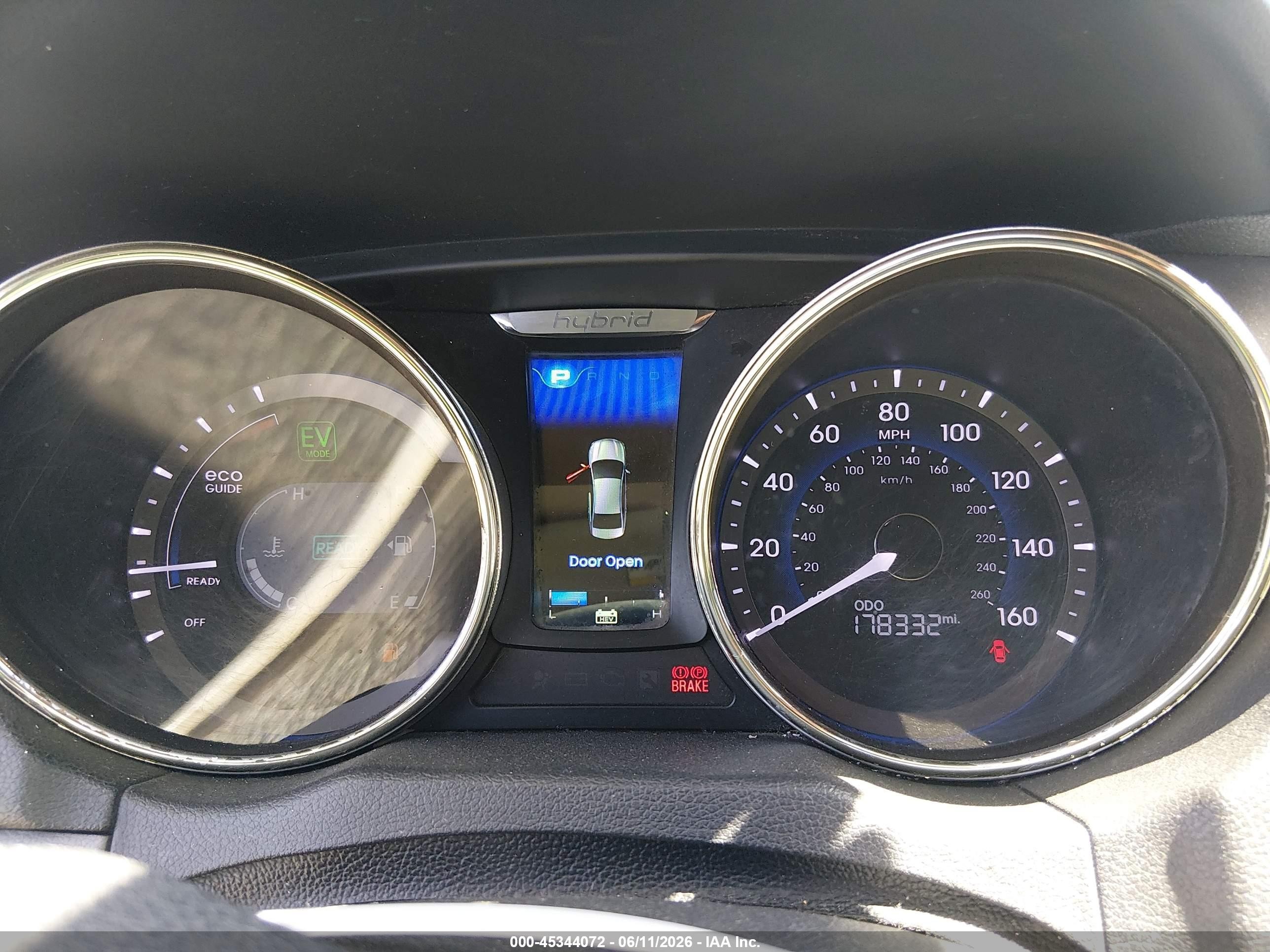 2012 Hyundai Sonata Hybrid Light Blue vin: KMHEC4A43CA027855