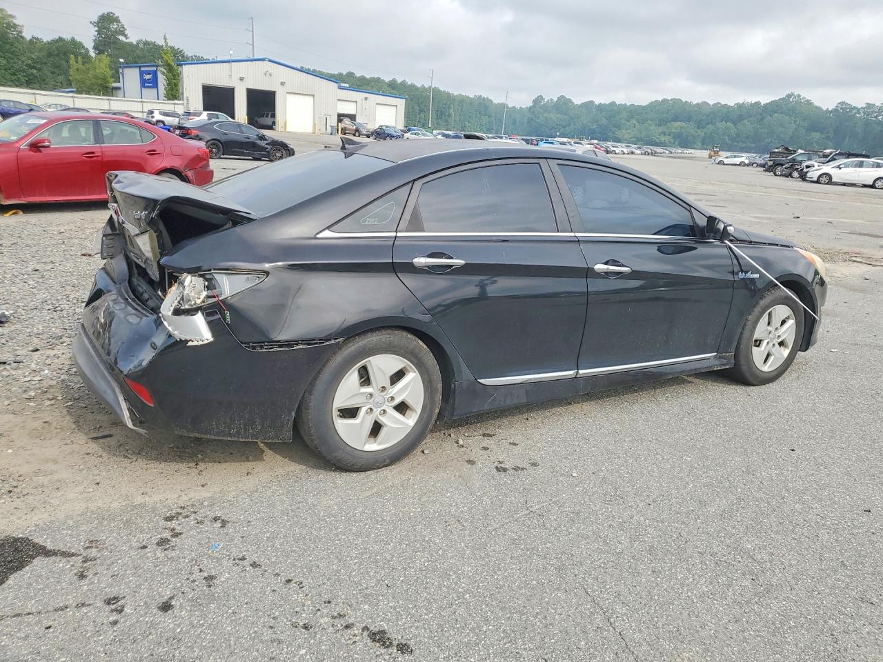 2012 Hyundai Sonata Hybrid Black vin: KMHEC4A43CA059351
