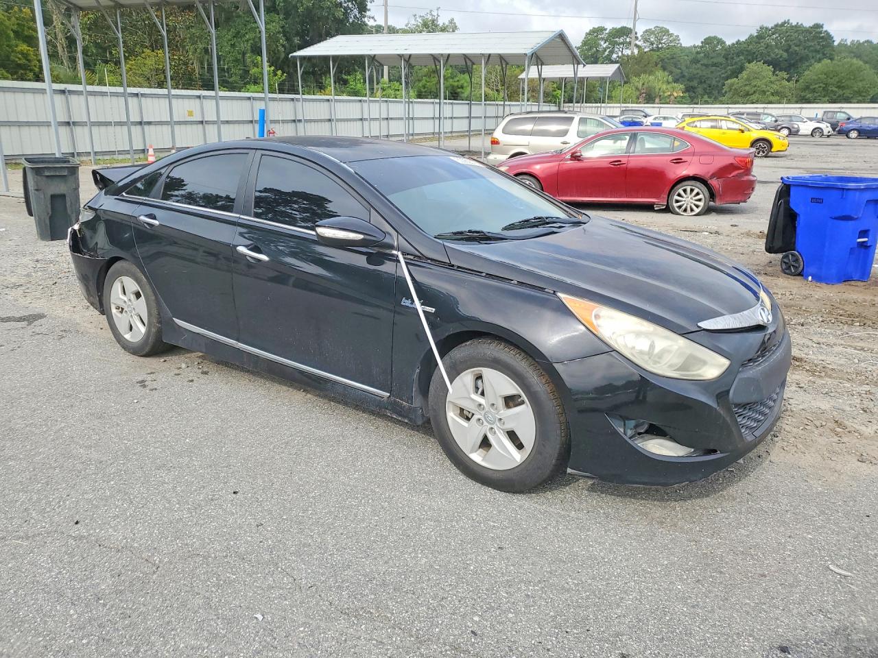 2012 Hyundai Sonata Hybrid Black vin: KMHEC4A43CA059351