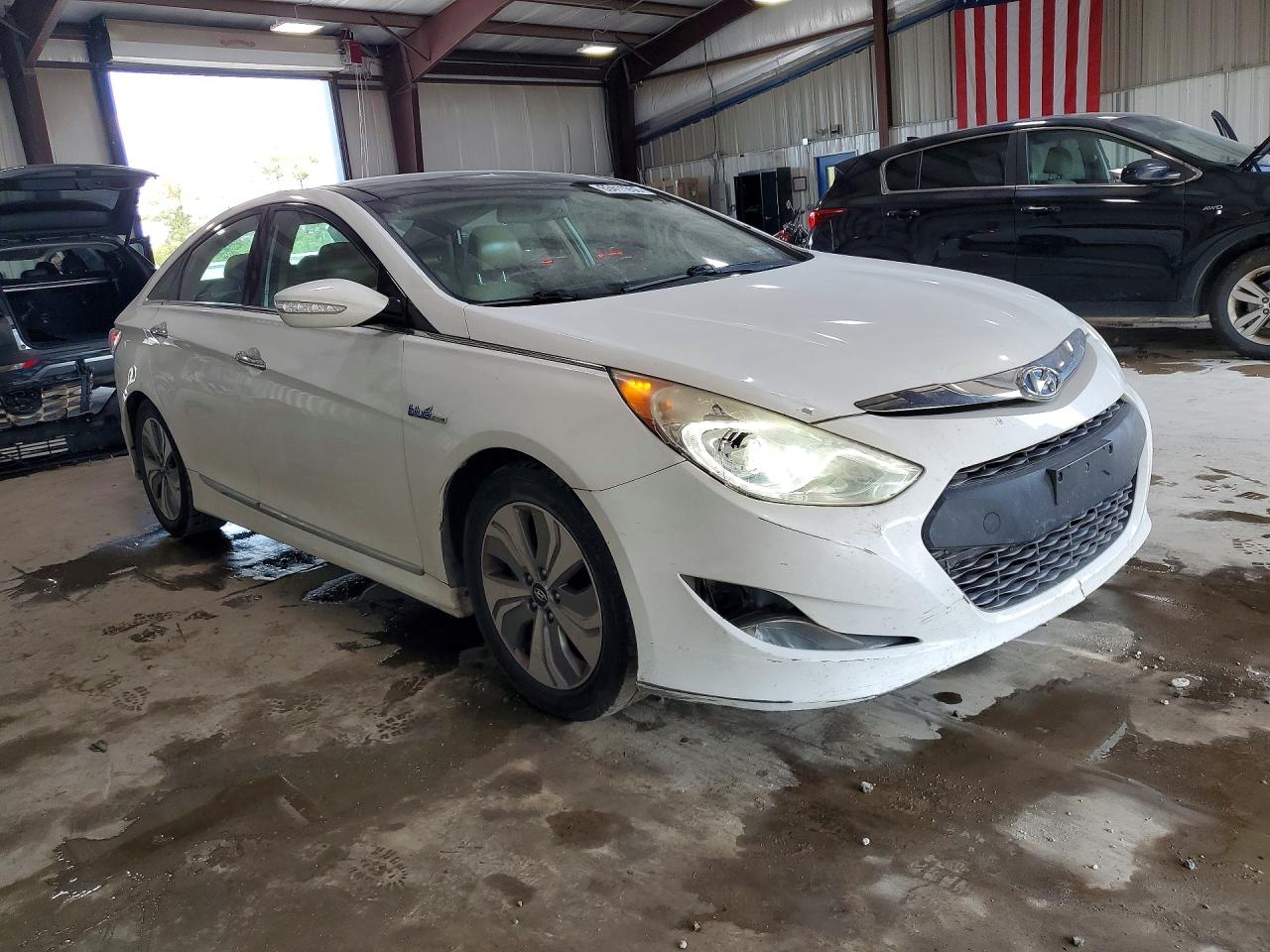 2013 Hyundai Sonata Hybrid White vin: KMHEC4A43DA068147