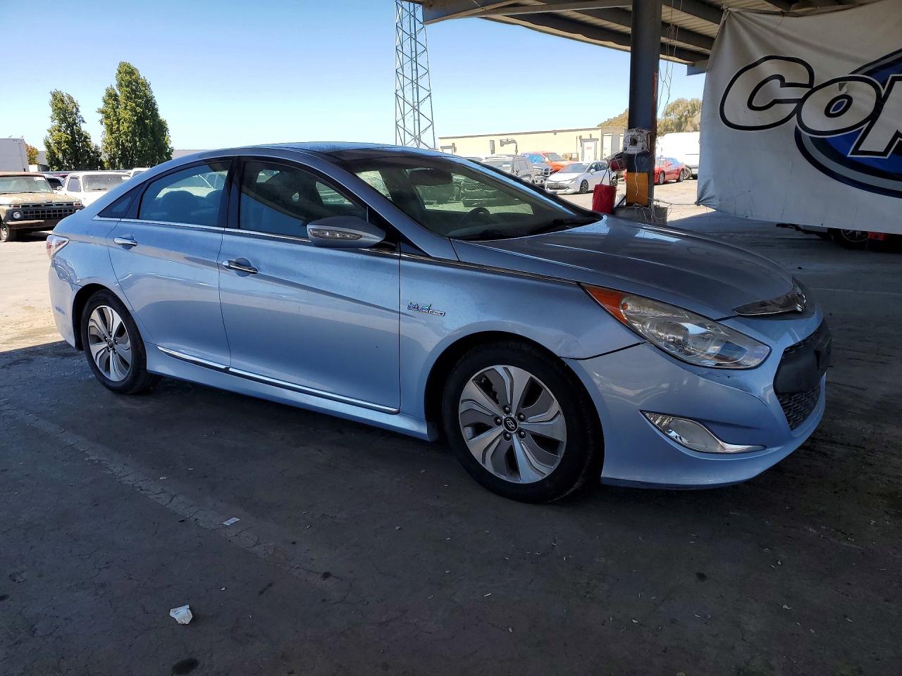 2013 Hyundai Sonata Hybrid Blue vin: KMHEC4A43DA071467