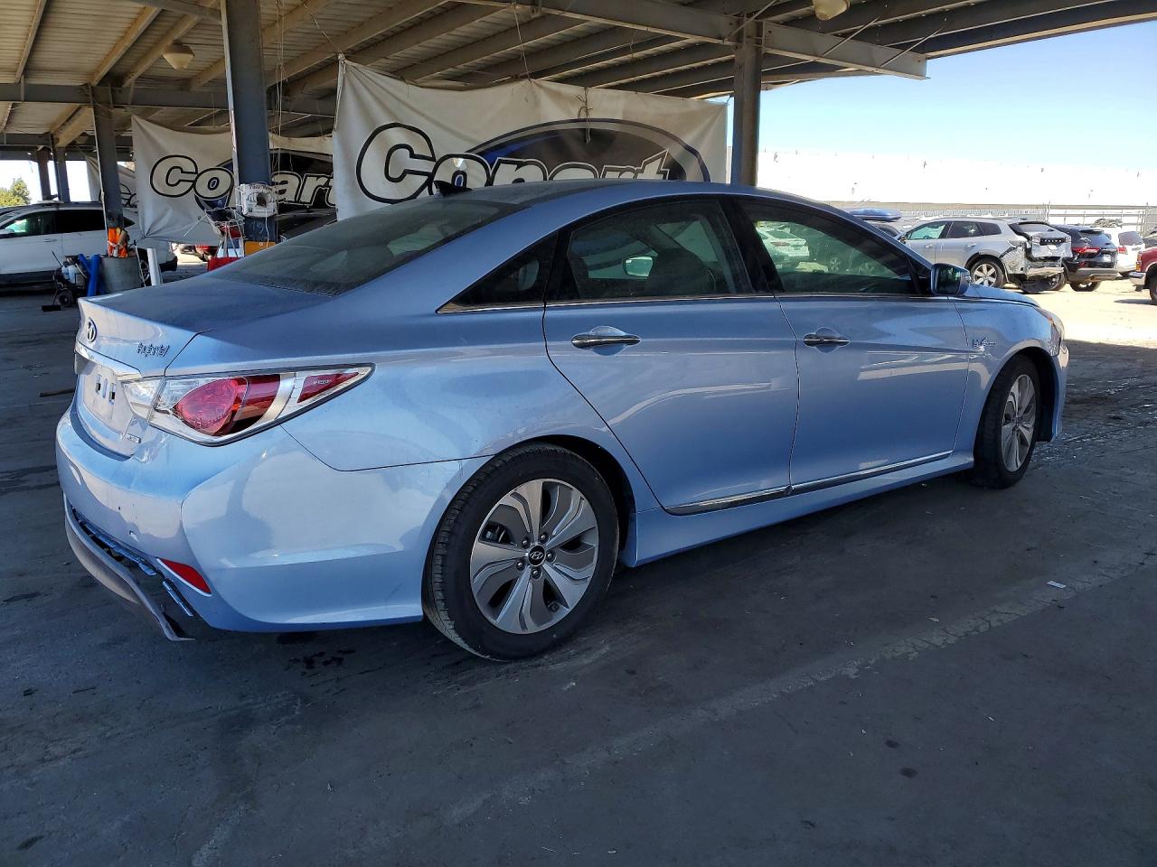 2013 Hyundai Sonata Hybrid Blue vin: KMHEC4A43DA071467